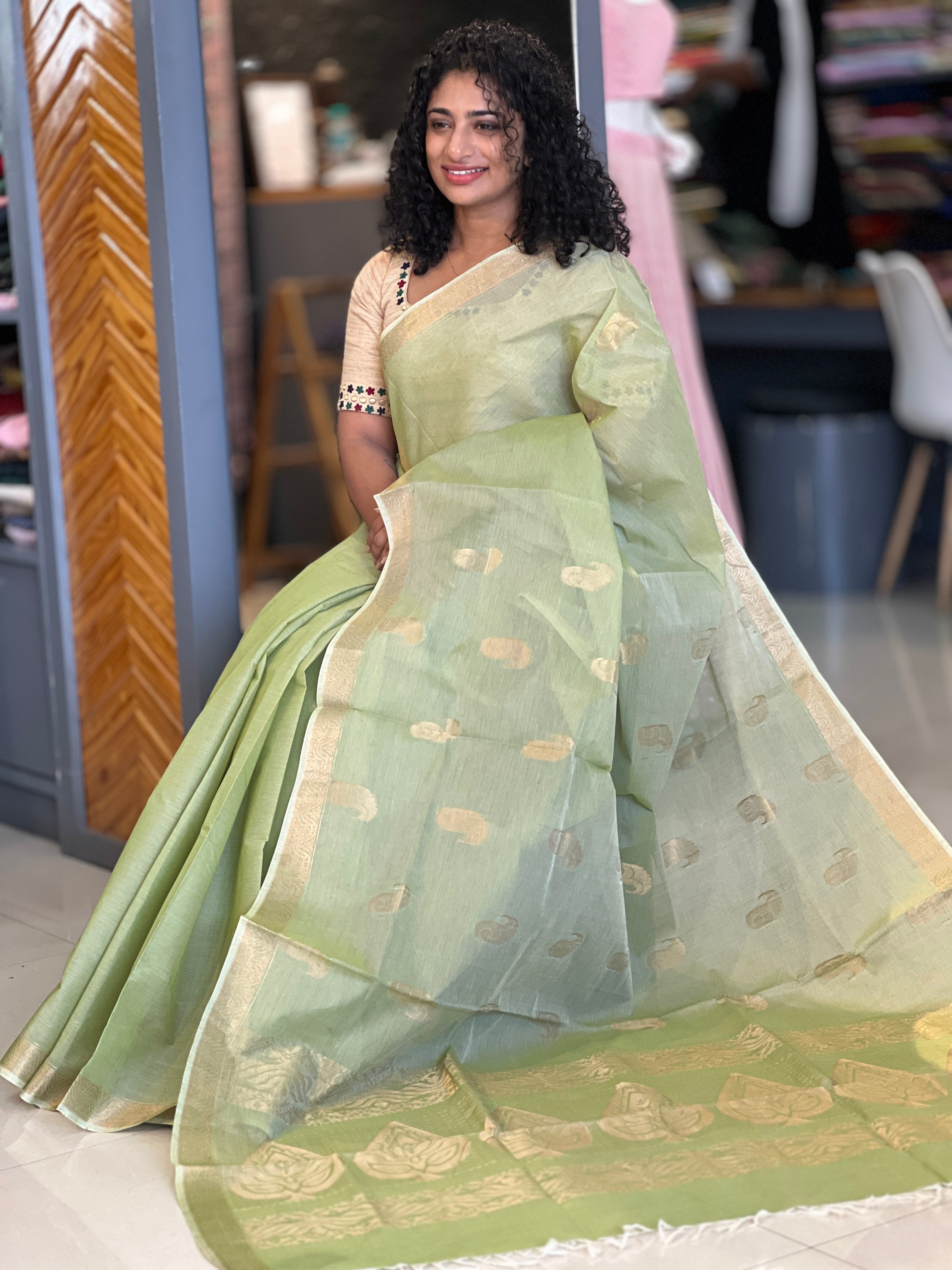 Zari Weaving Cotton Saree | MNS110