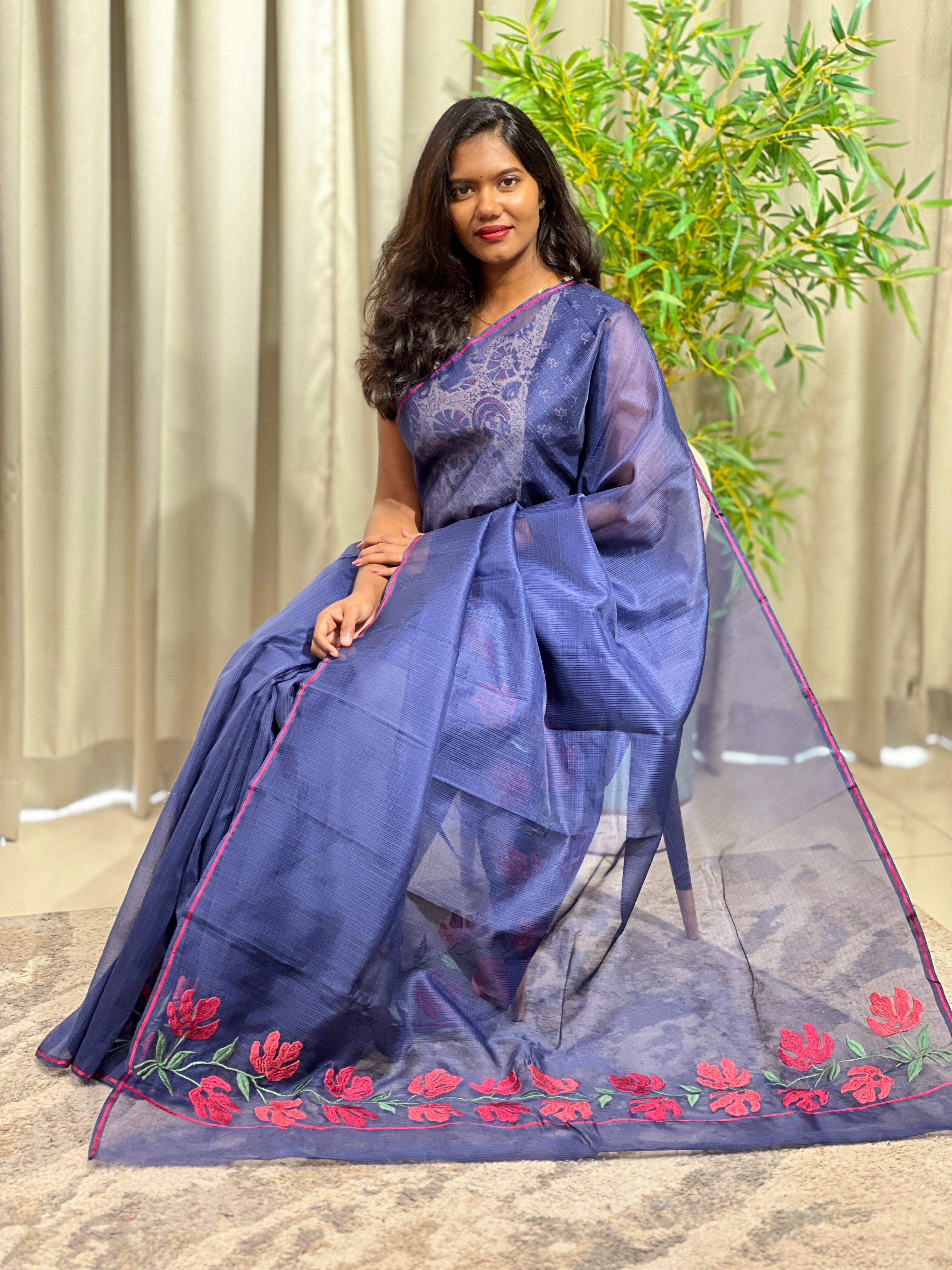 Placement Pattern Super Net Kota Saree | JSC745