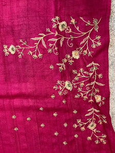 Pitta Worked Desi Tussar Saree | RGD382