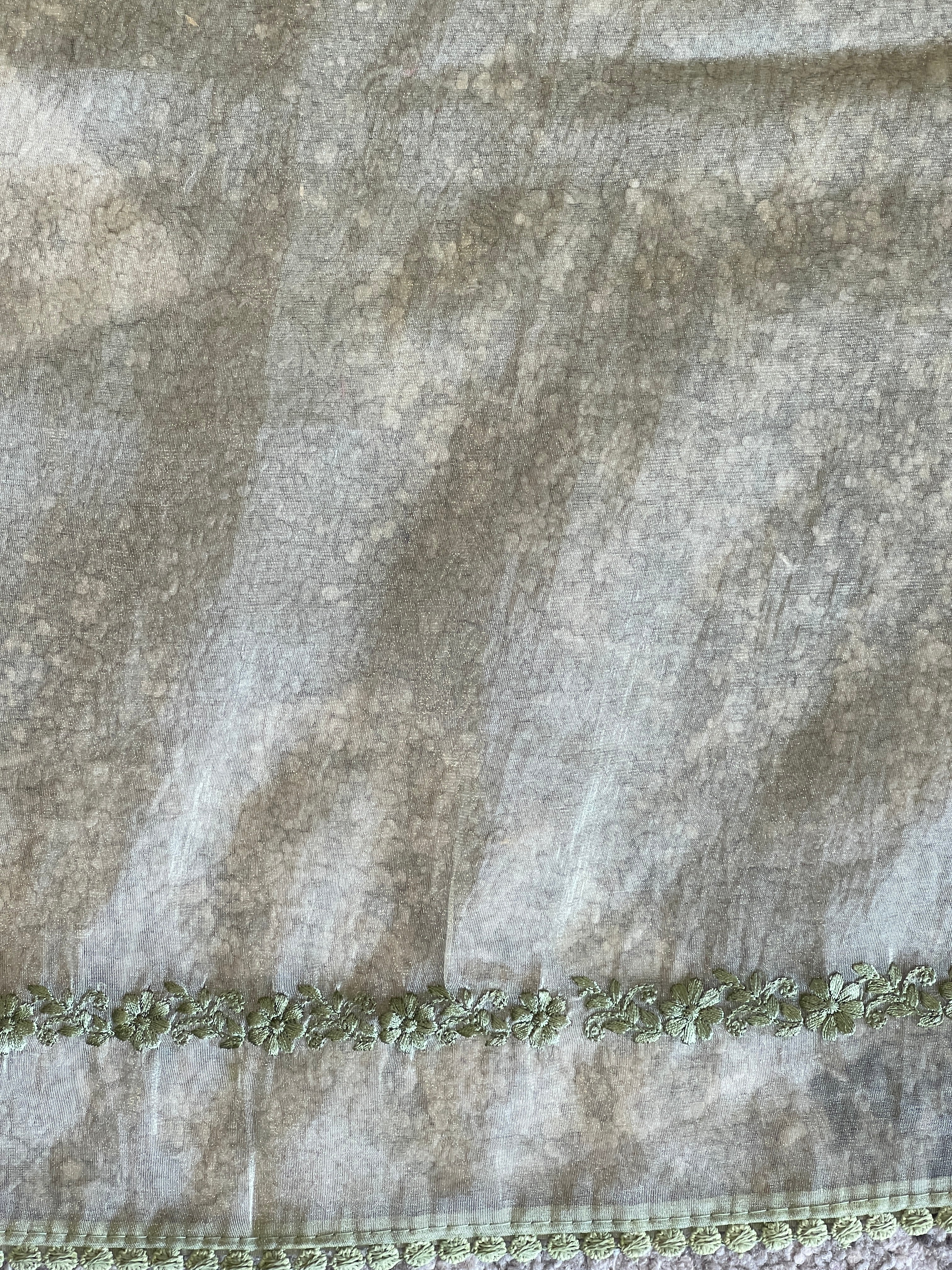 Floral Embroidery Detailed Organza Saree | BLD1863