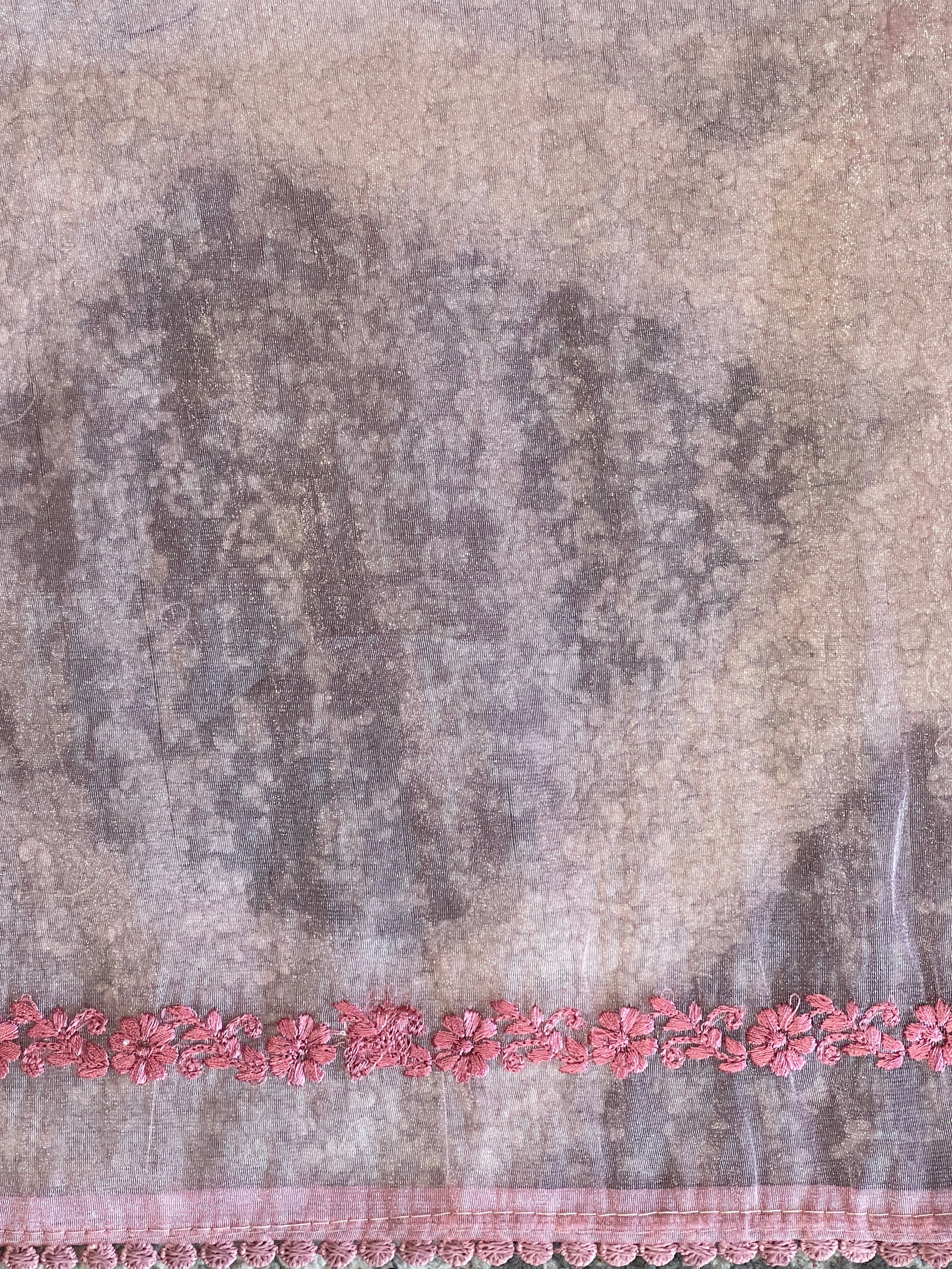 Floral Embroidery Detailed Organza Saree | BLD1864