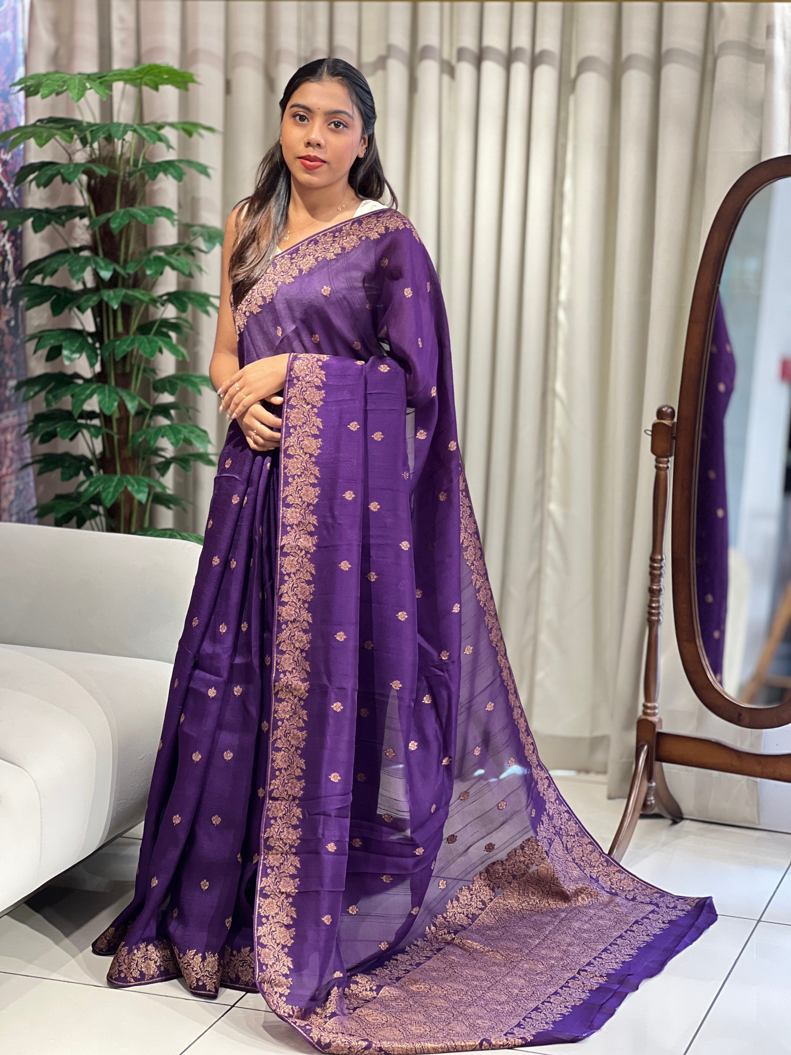 Banarasi Woven Semi Tussar Saree | YNG1173