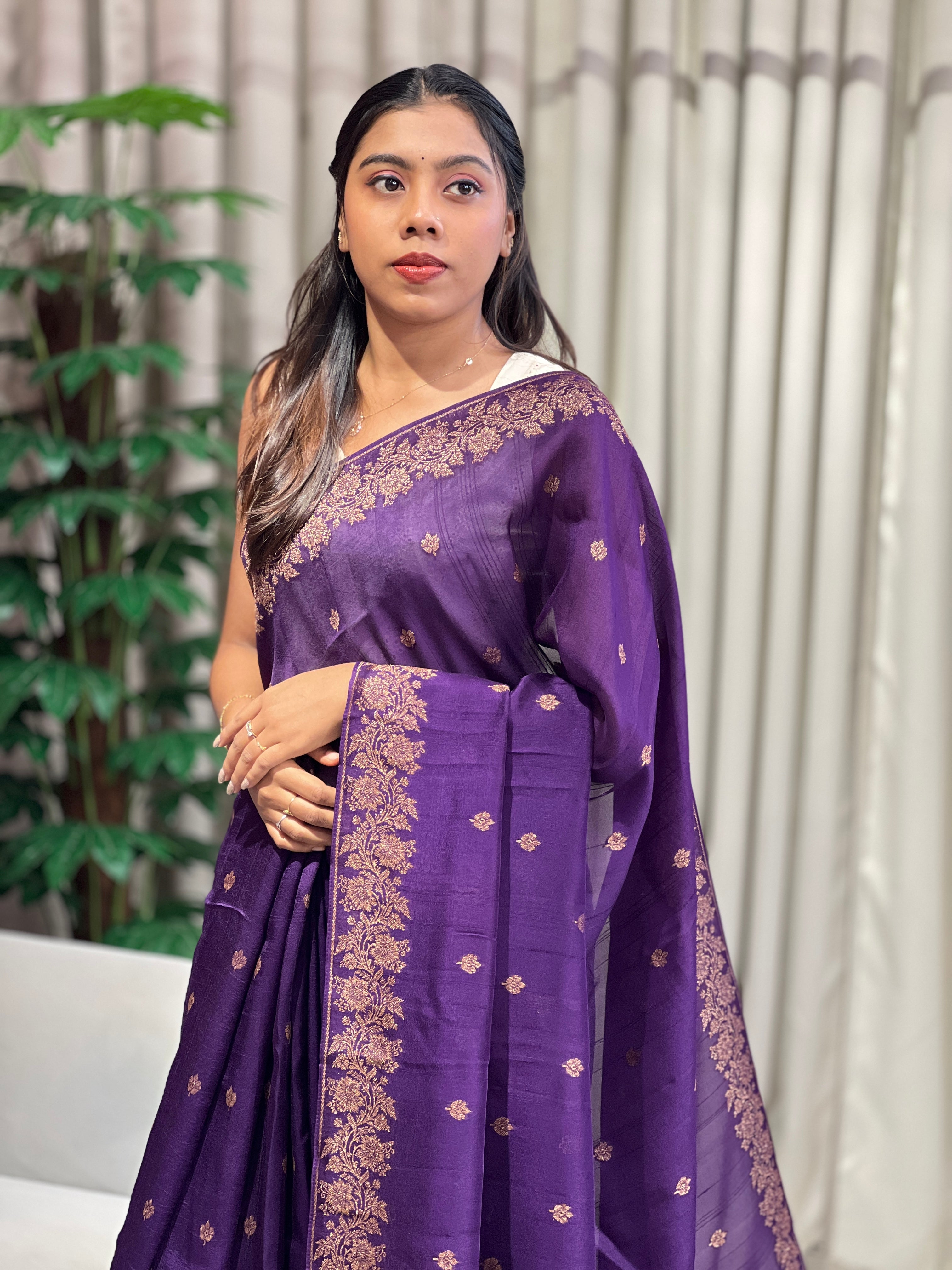 Banarasi Woven Semi Tussar Saree | YNG1173