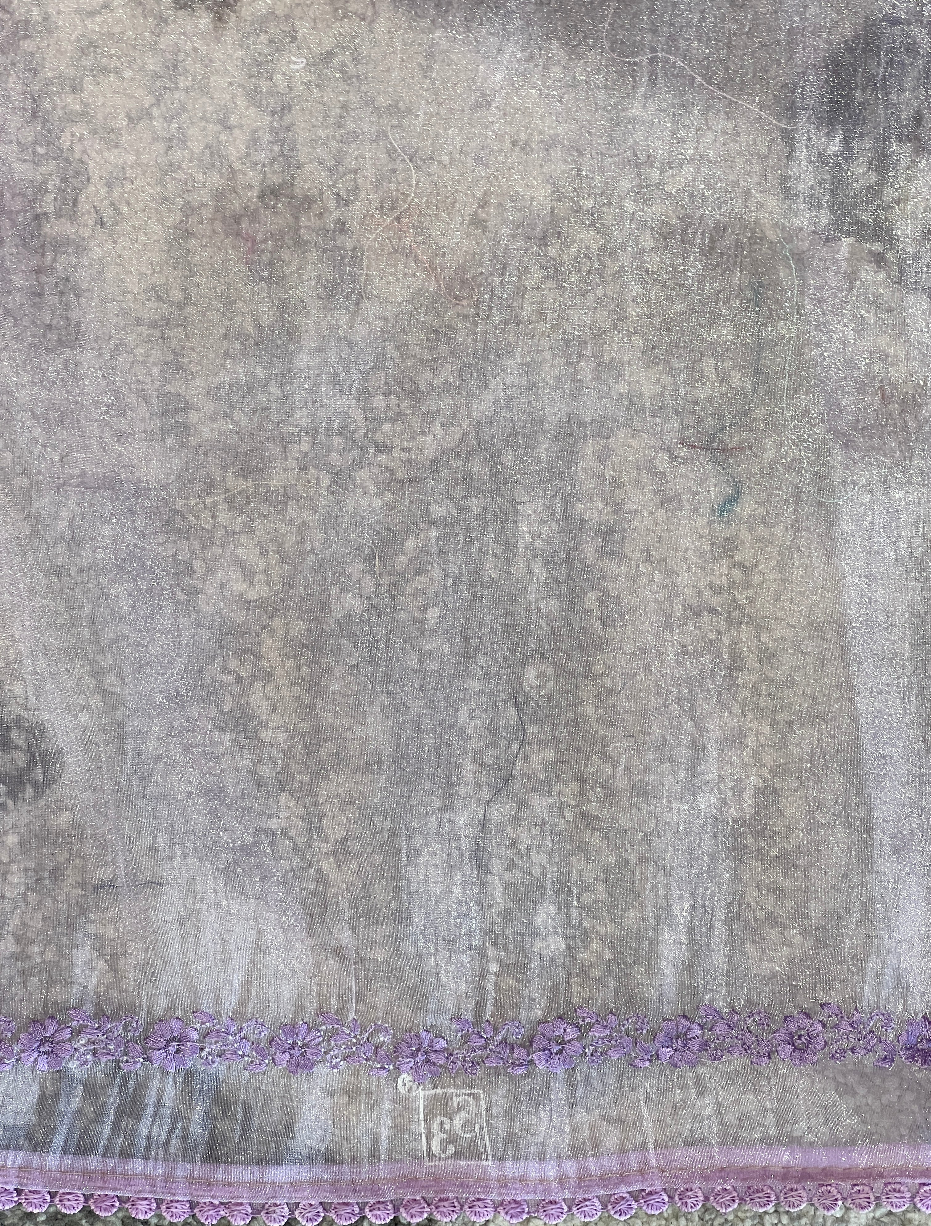 Floral Embroidery Detailed Organza Saree | BLD1866