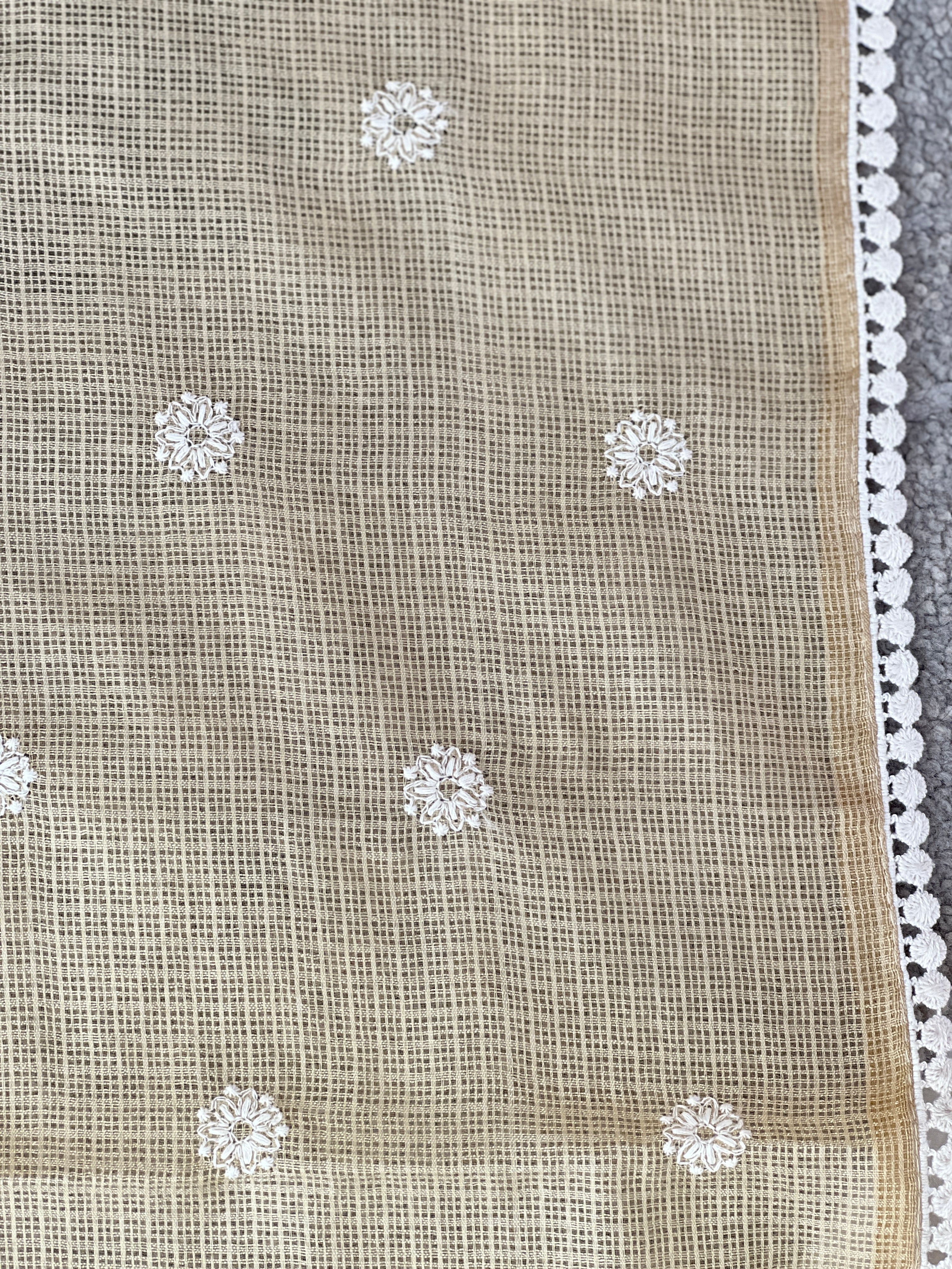 Floral Machine Embroidered Silky Kota Saree | KSD315