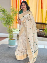 Polka Dot Weaved Tissue Saree | HT242
