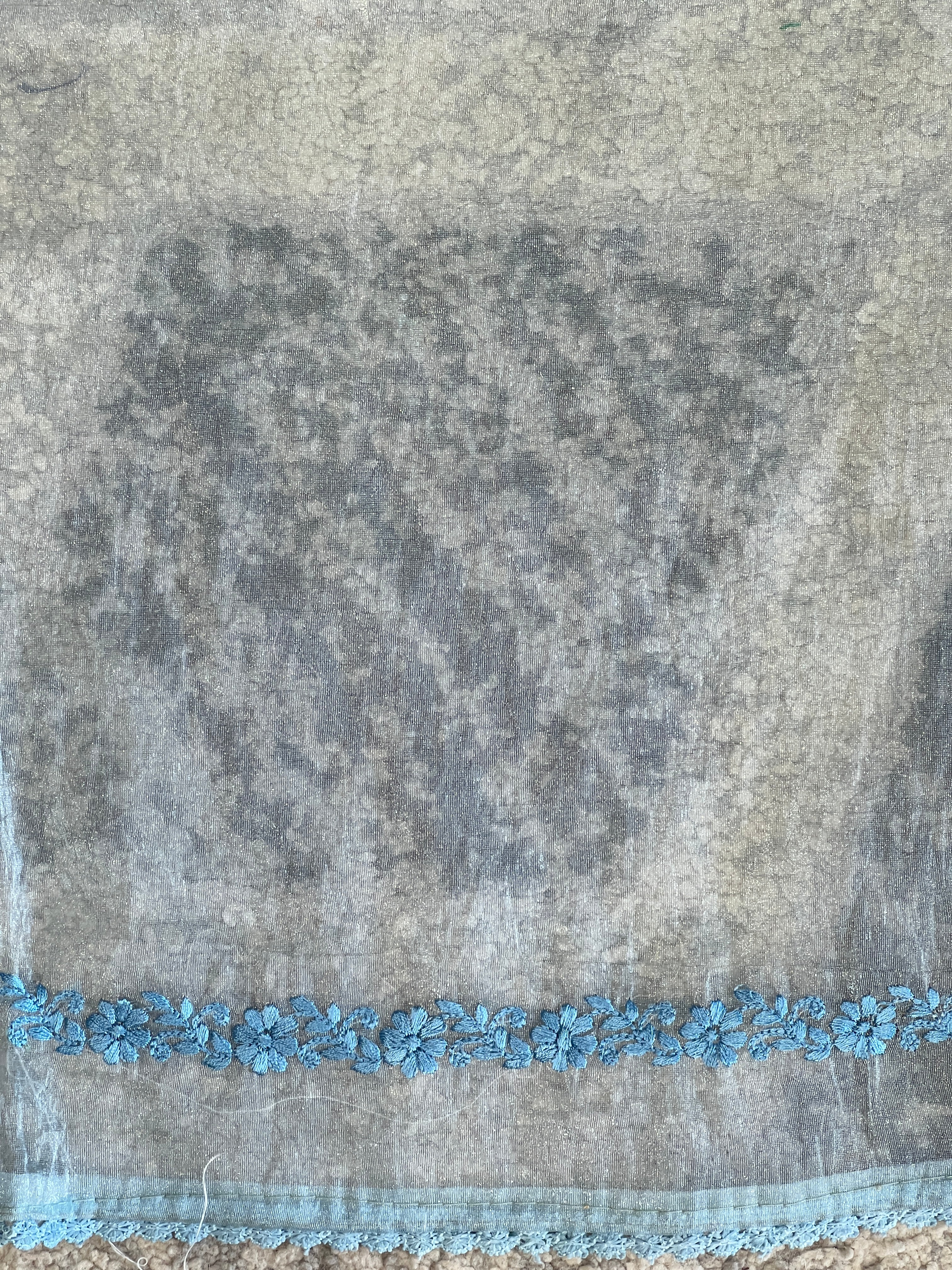 Floral Embroidery Detailed Organza Saree | BLD1861