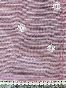 Floral Machine Embroidered Silky Kota Saree | KSD317