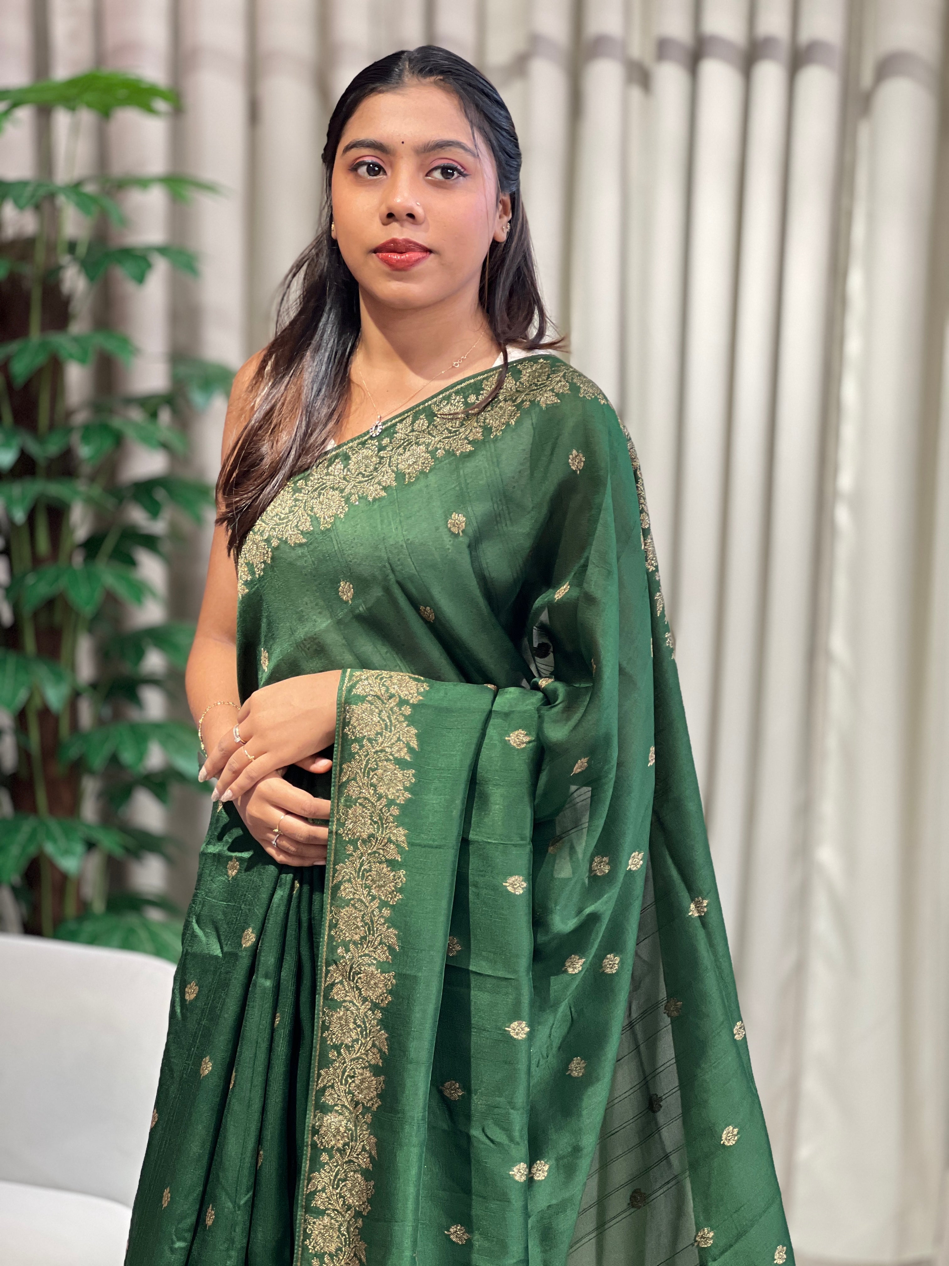 Banarasi Woven Semi Tussar Saree | YNG1171