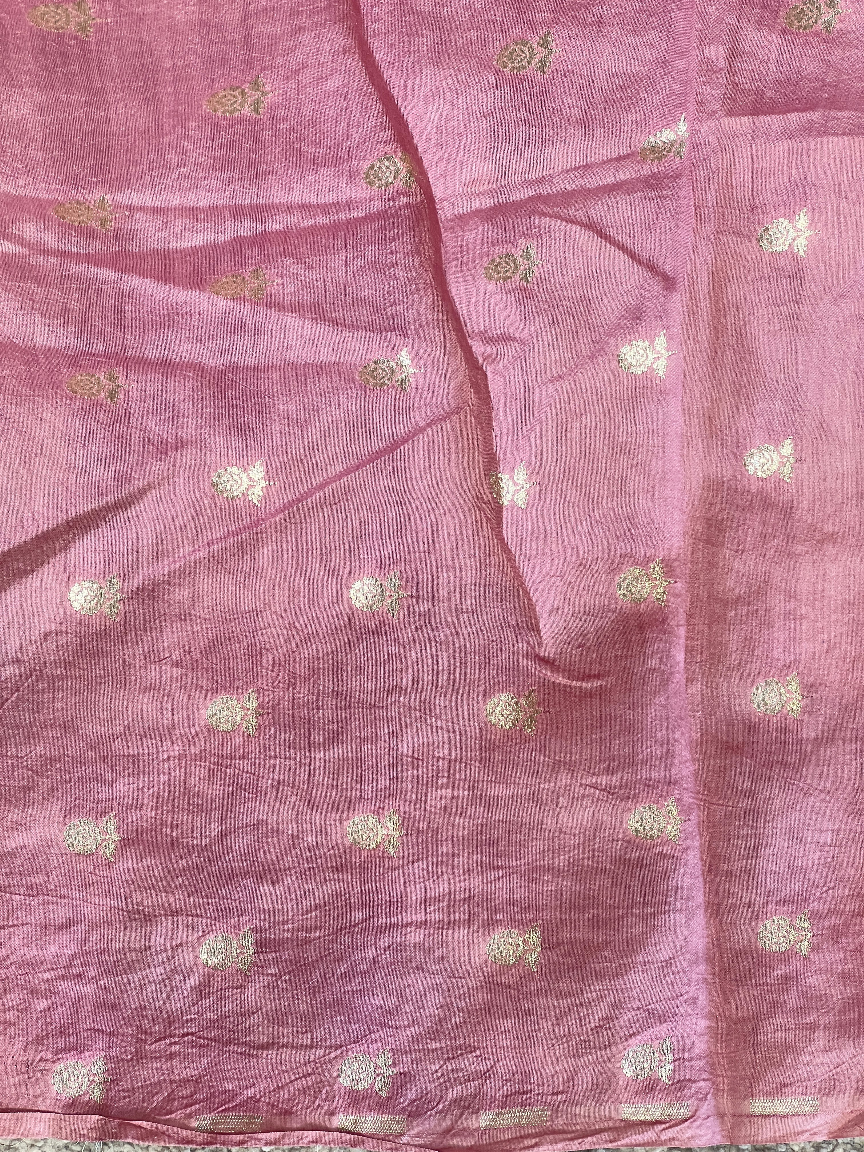 Bandhani Patterned Pure Tussar Saree | YNG811