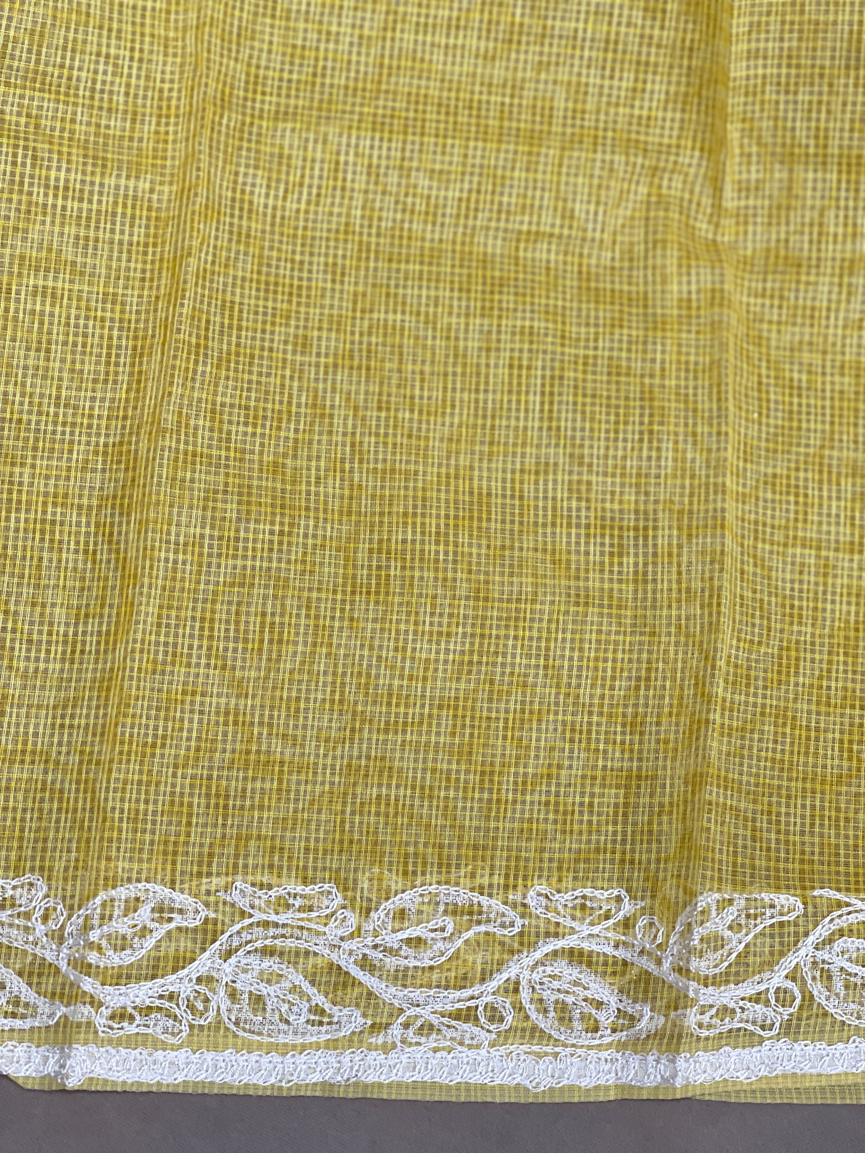 Shibori Pattern Muga Check Kota Saree | JSC763