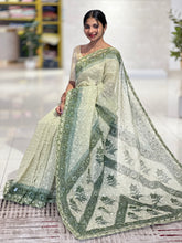 Supernet Kota Saree With Crochet Lace Edges | PF1015