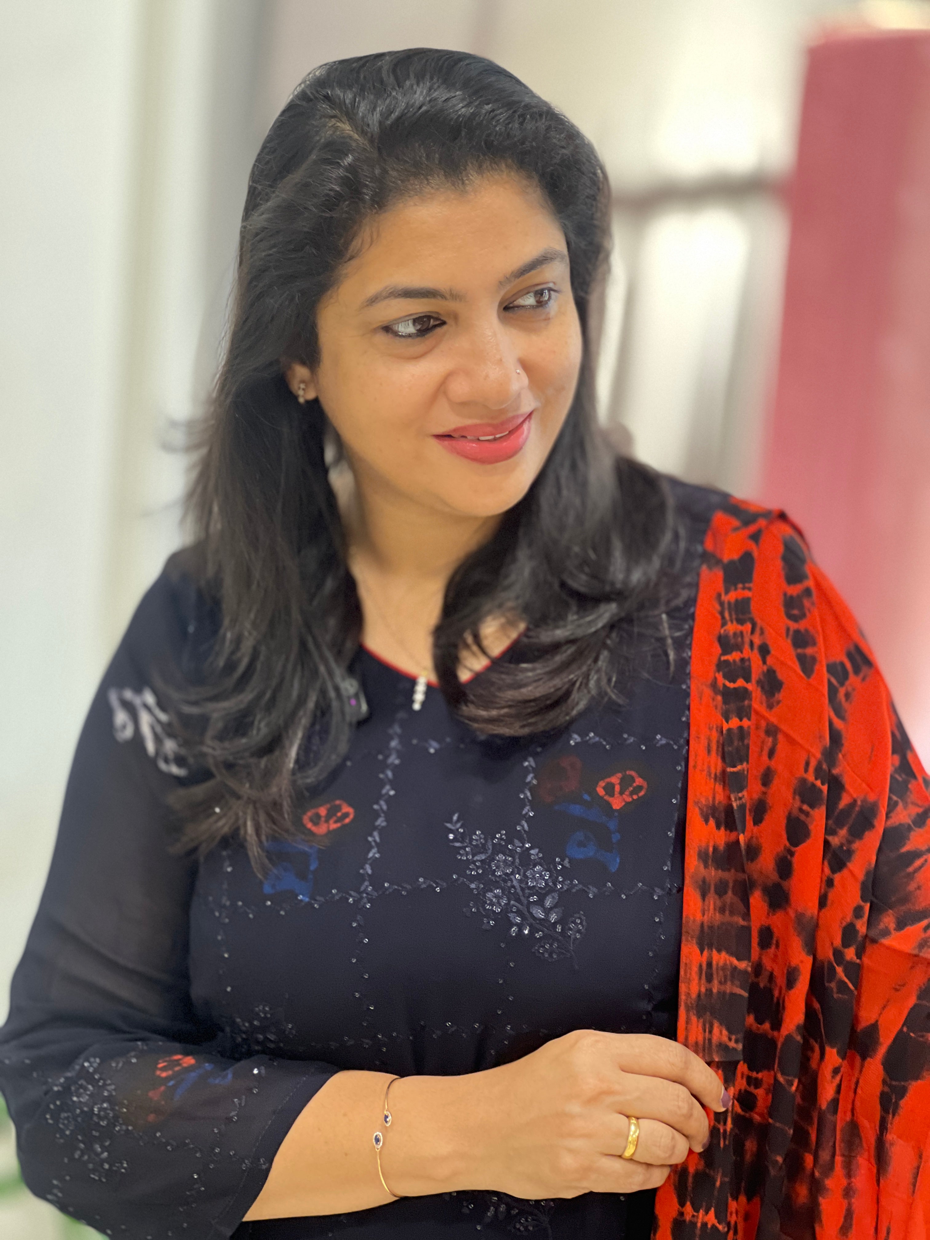 Shibori & Batik Hand Block Printed Viscose Georgette Kurta Set |SLM216