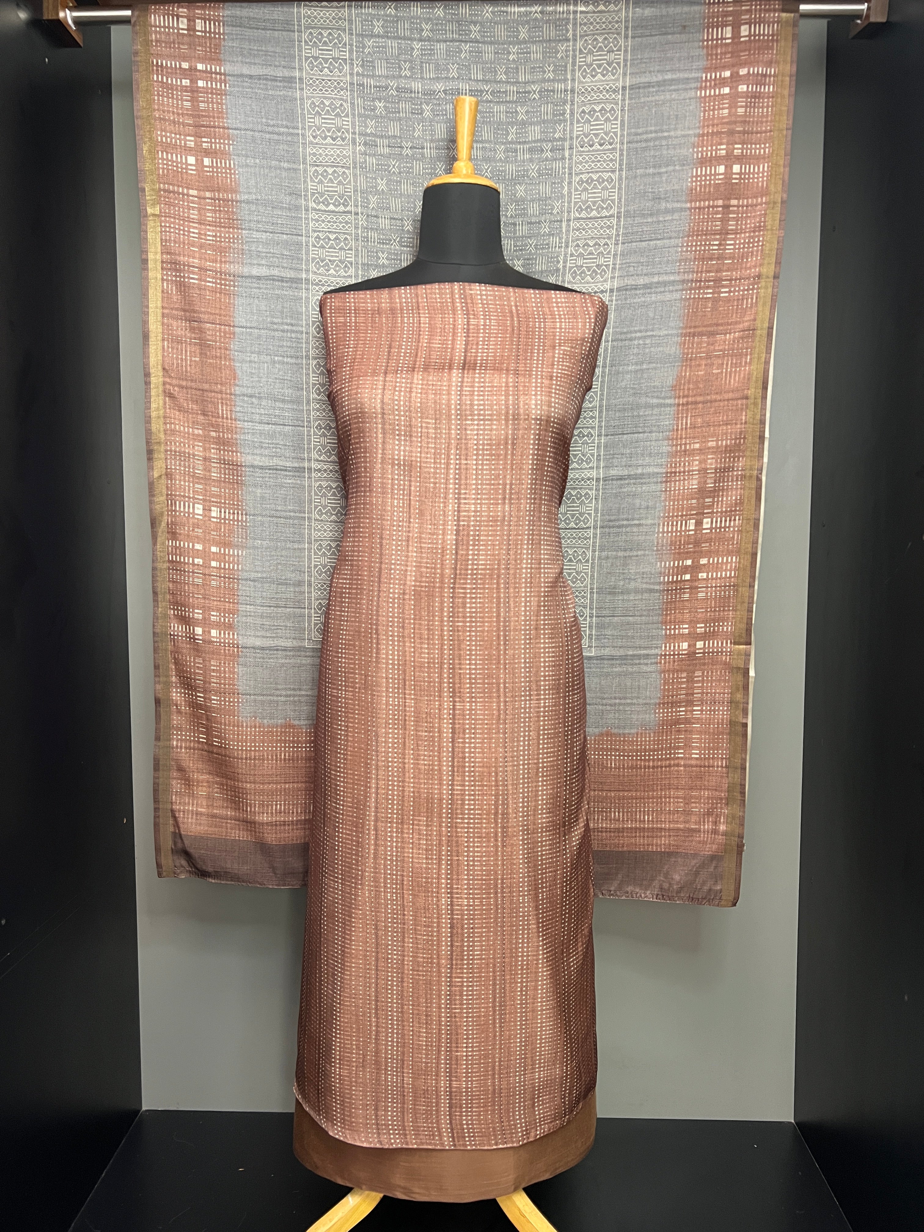 Printed Semi Tussar Salwar Set | SP392