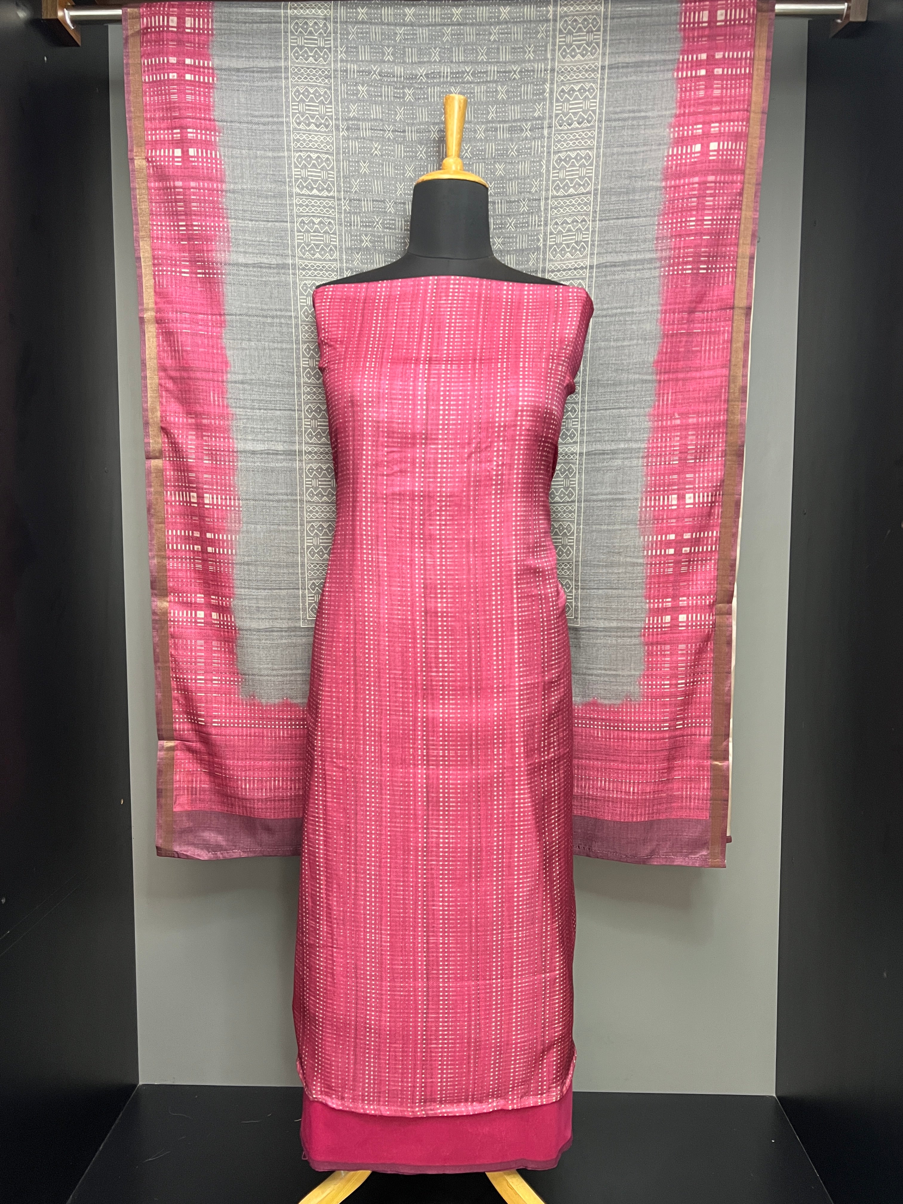 Printed Semi Tussar Salwar Set | SP390