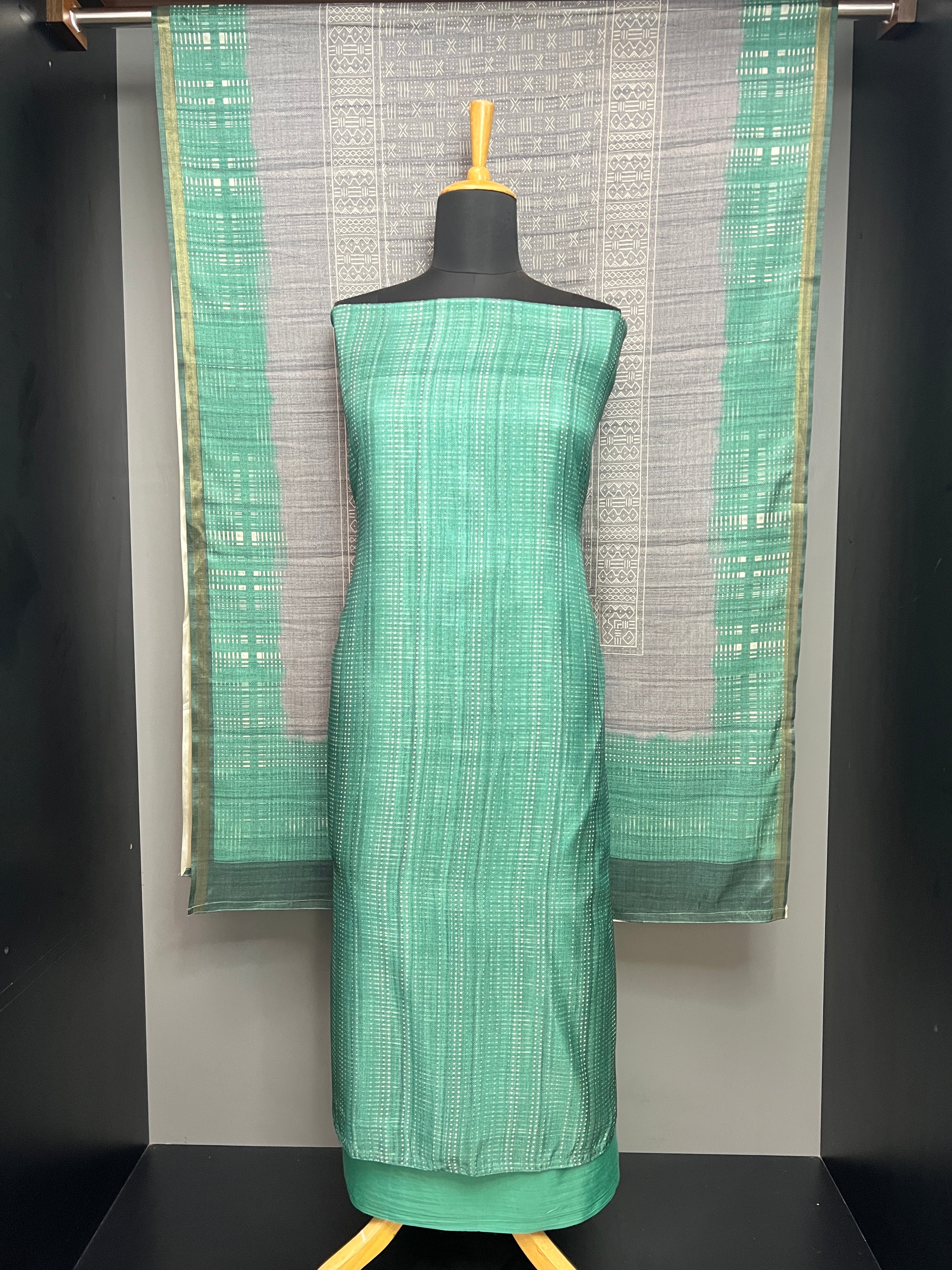 Printed Semi Tussar Salwar Set | SP393