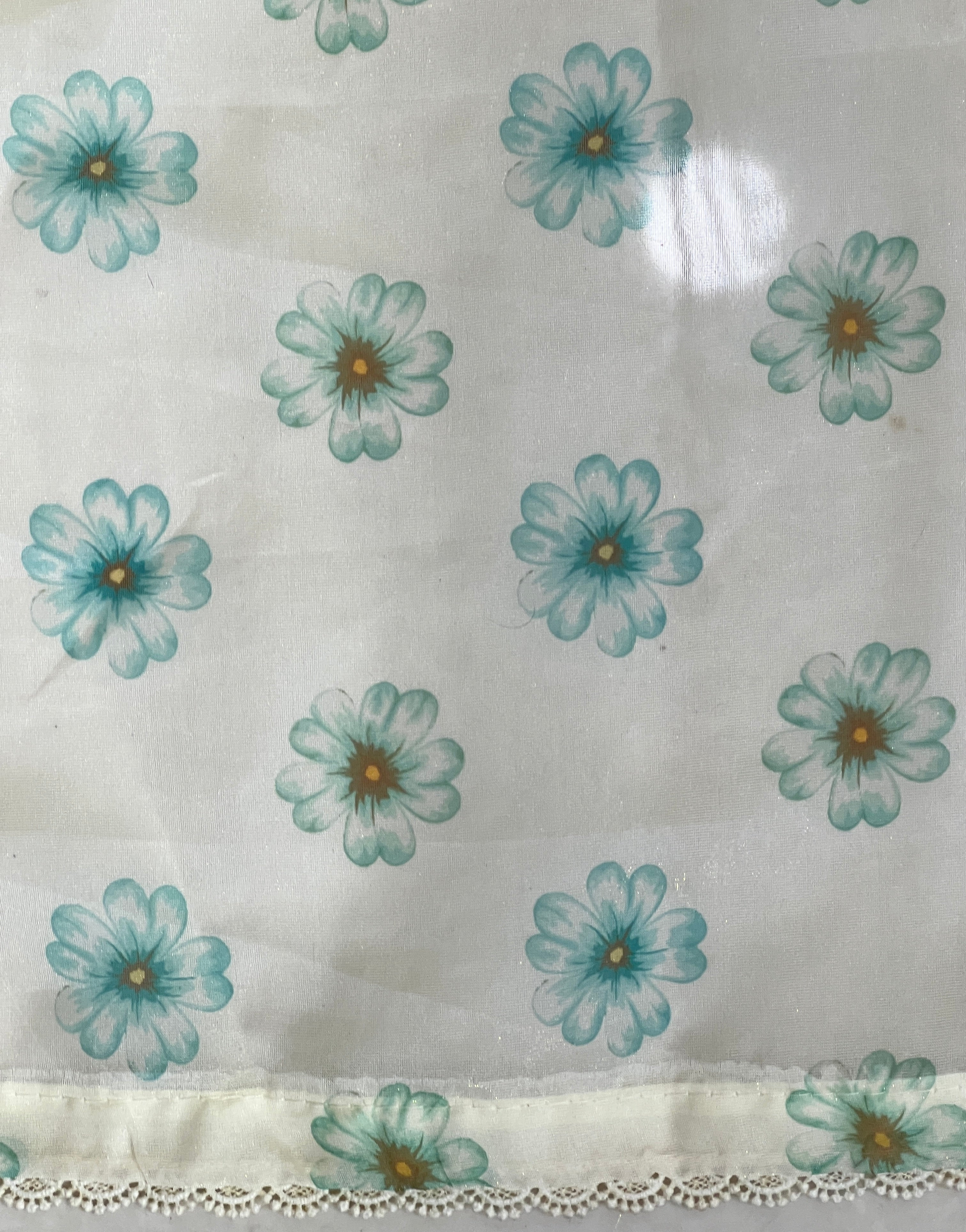 Floral Printed Shimmer Organza Saree | HT368