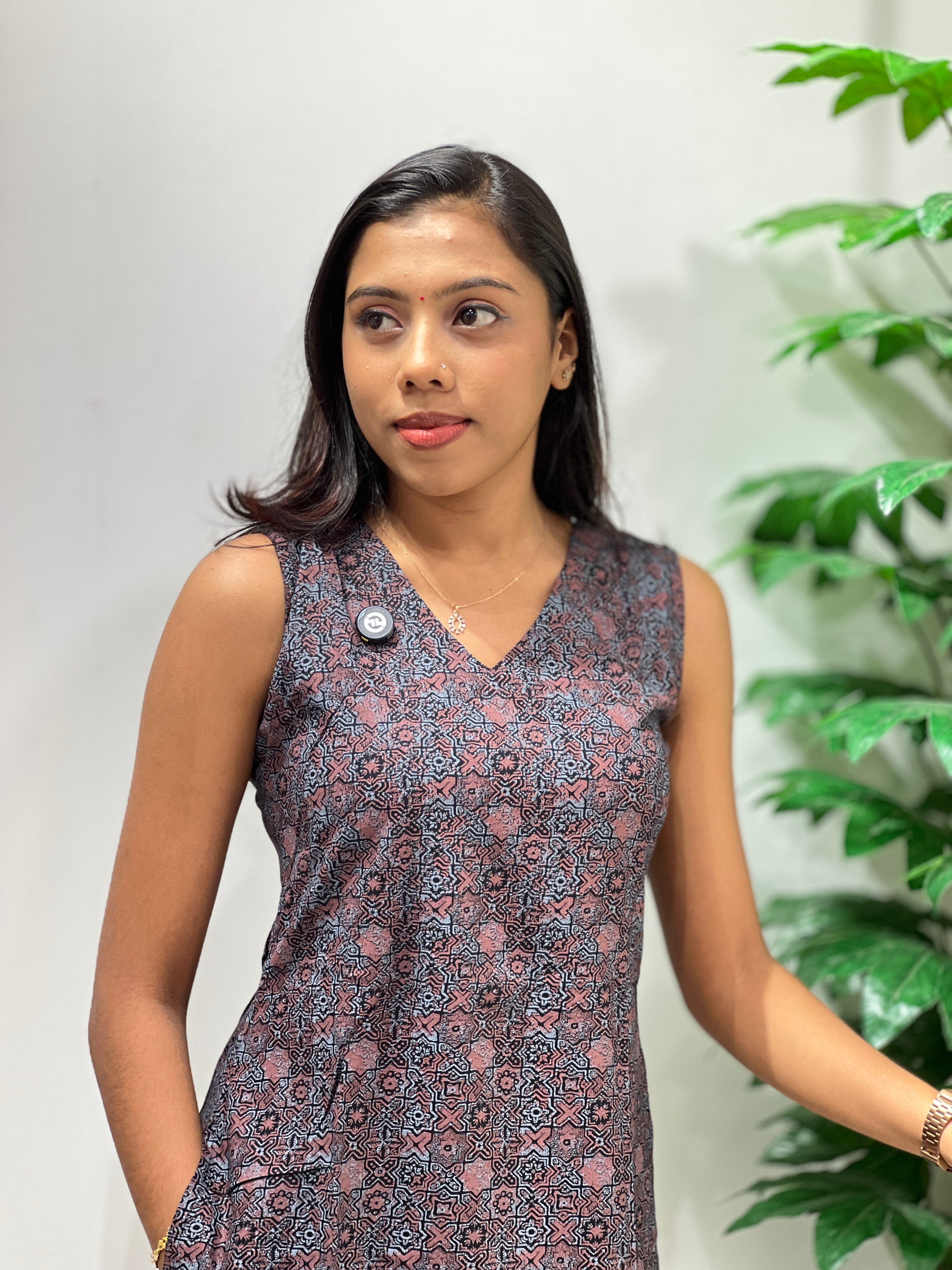 Ajrak Print Patterned Cotton Kurta Top & Bottom | SJL106