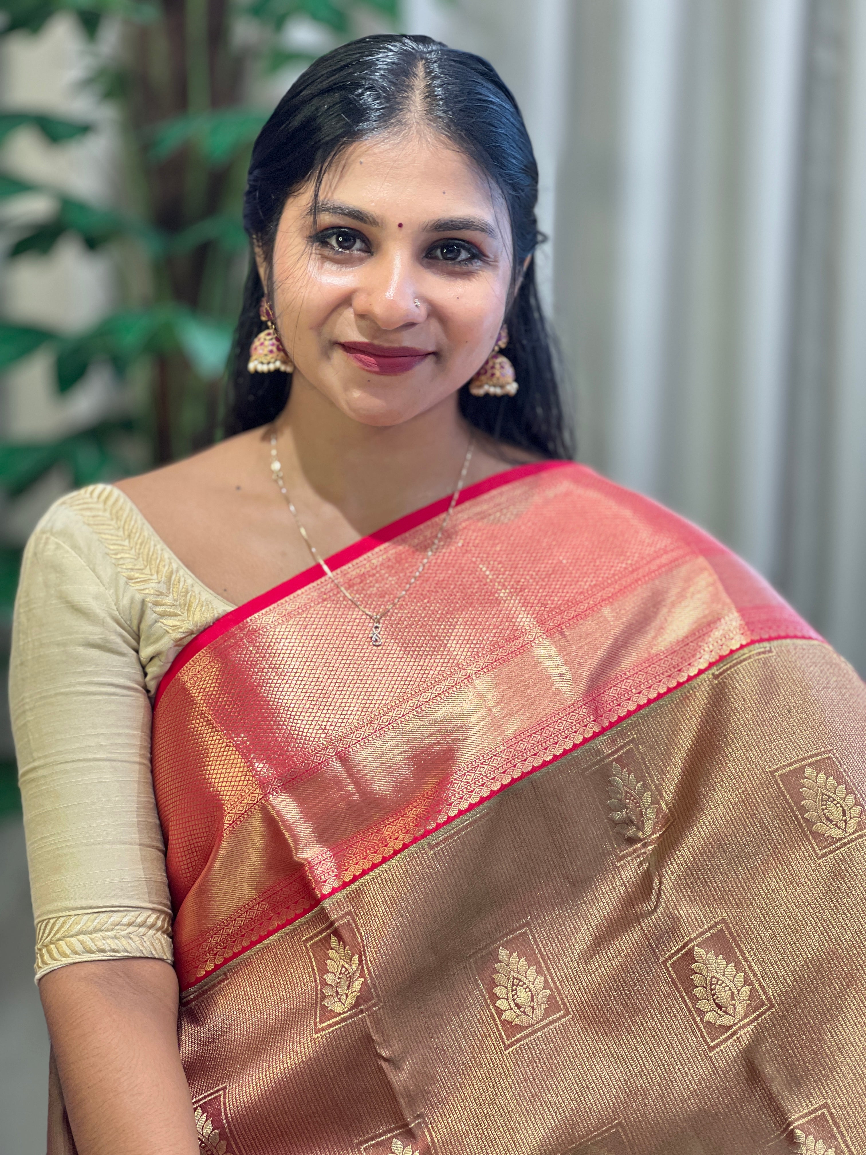 Zari Woven Handloom Kanchipuram Saree | OM263