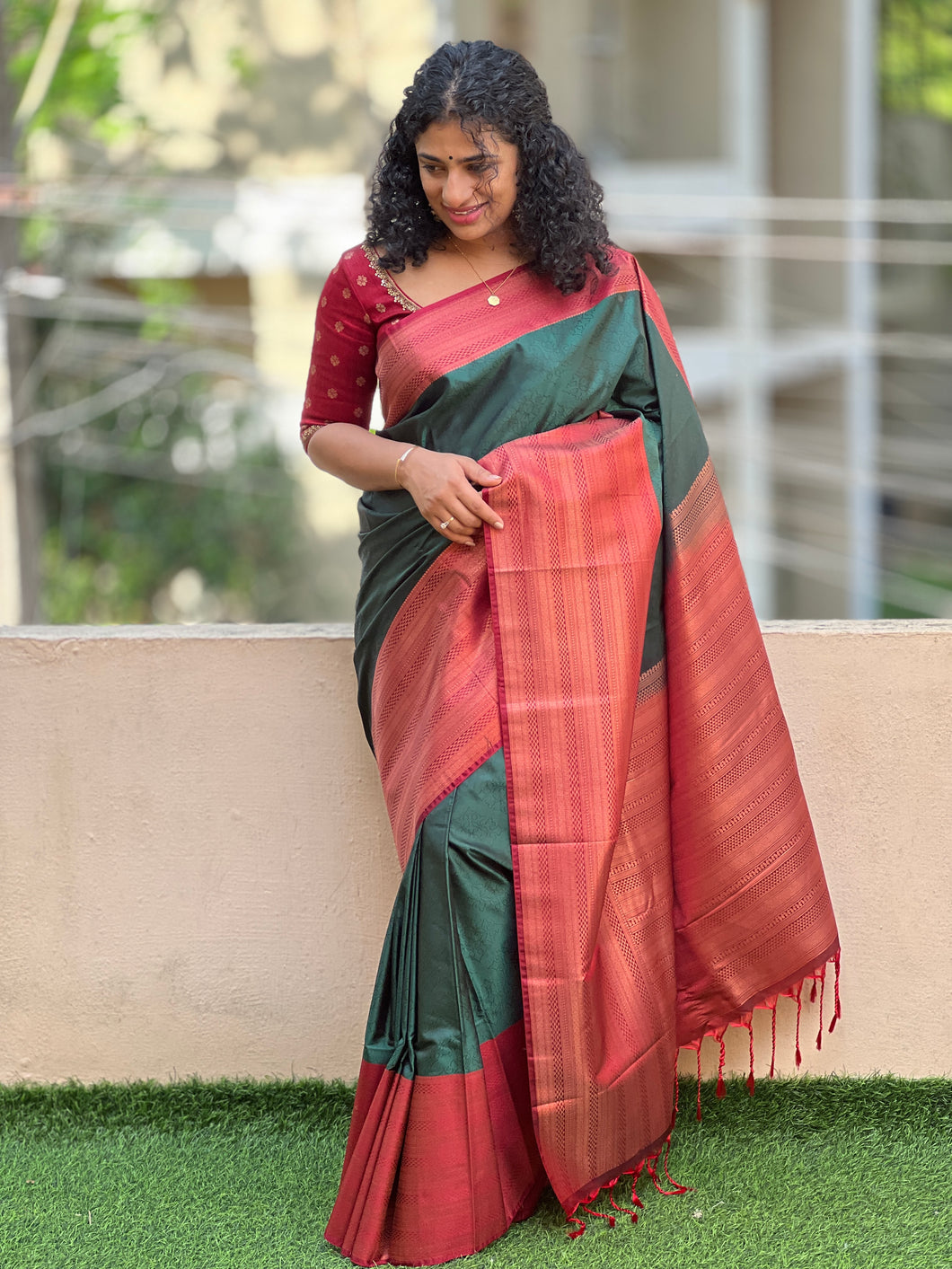 Traditional Border Semi Silk Saree | TR132