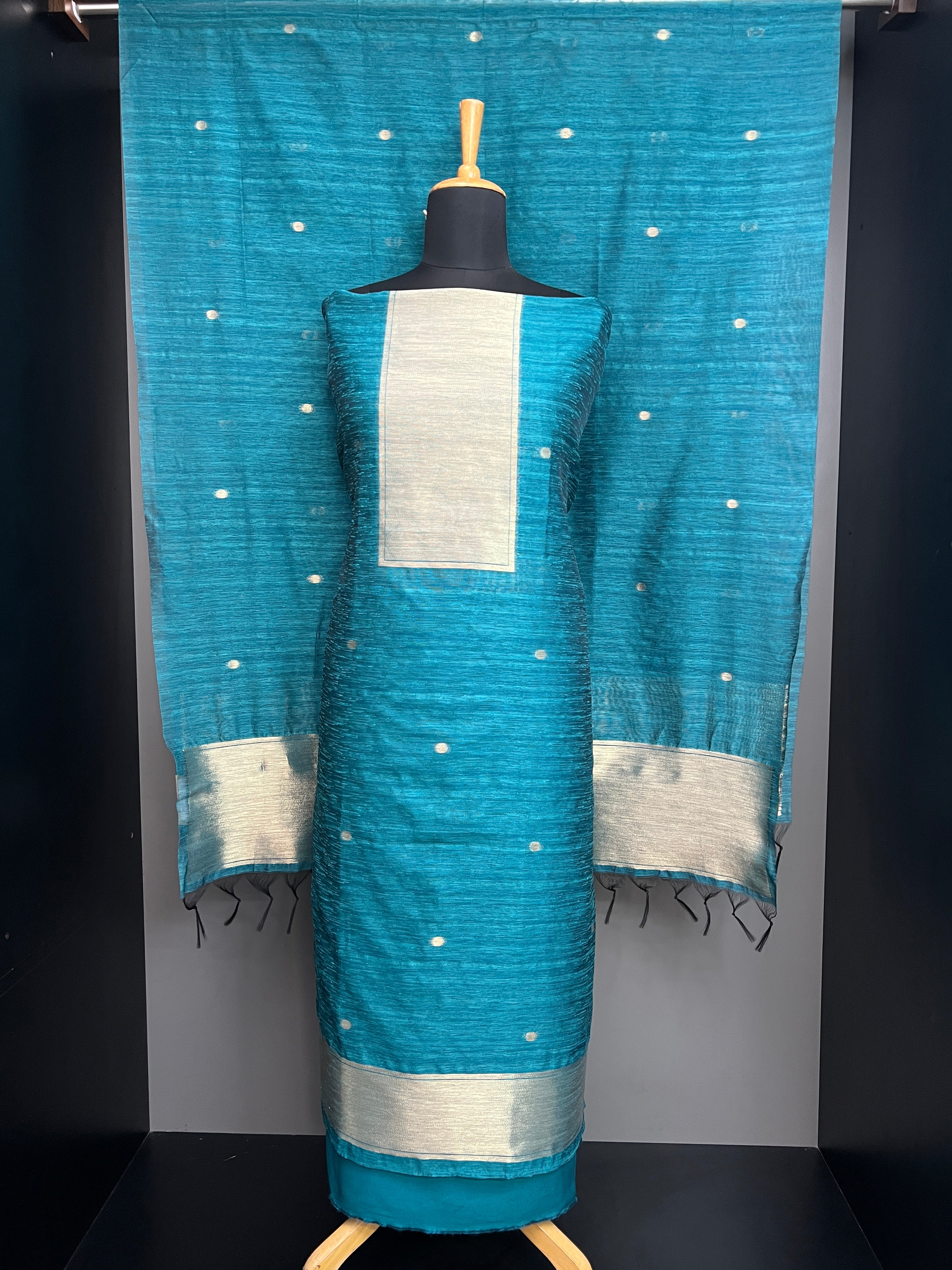 Zari Woven Raw Silk Finish Salwar Set | SP395