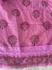 Hand Block Printed Silky Kota Saree | PF986