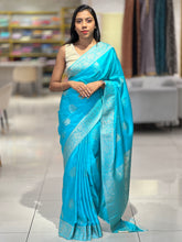 Zari Weaved Leaf Patterned Banarasi Silk Saree | NN389