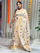 Polka Dot Weaved Tissue Saree | HT240