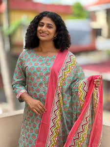 Traditional Block Printed Soft Cotton Kurta | BE104