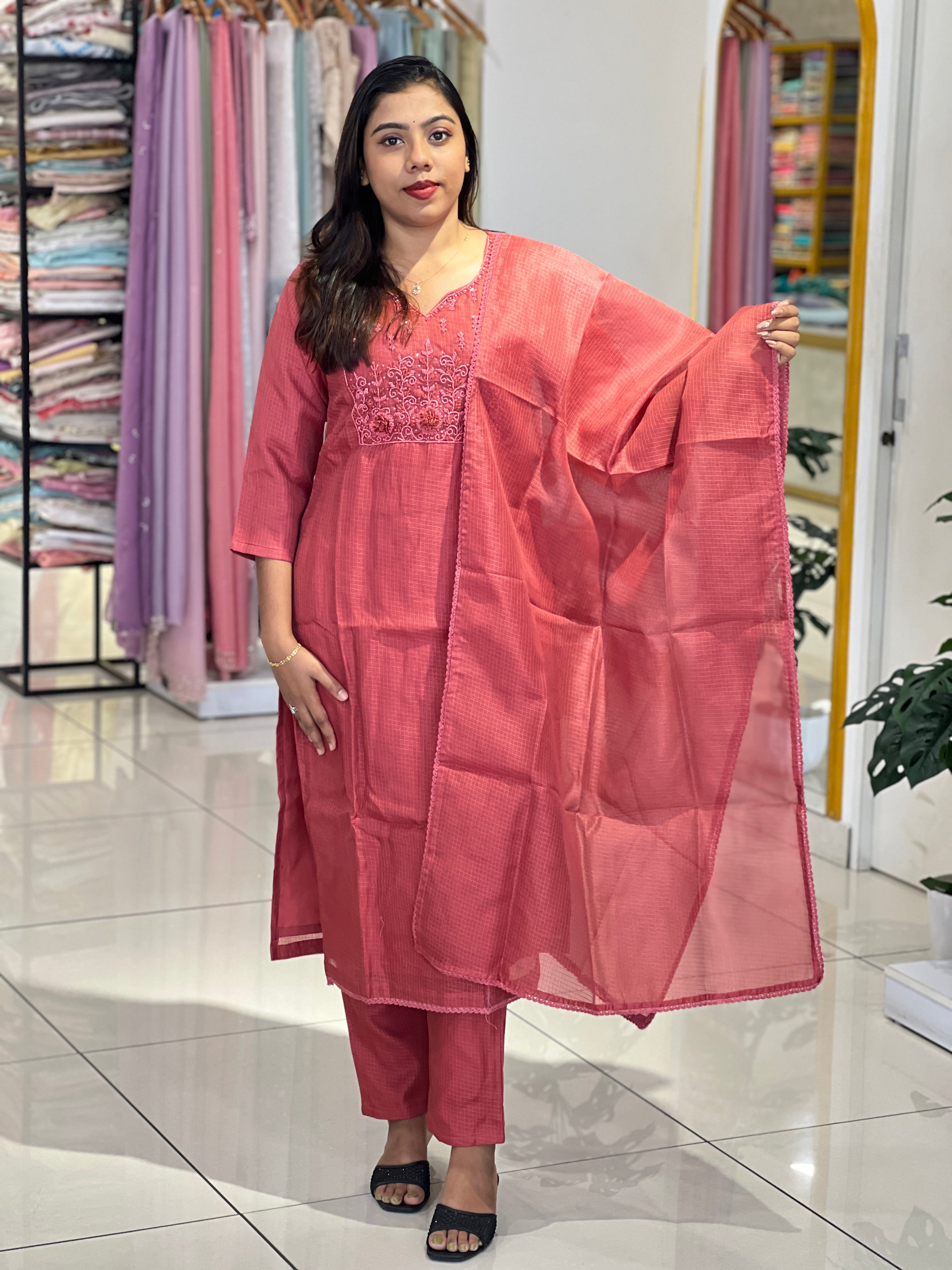 Party Wear Handwork Kota Salwar Set | SLM210