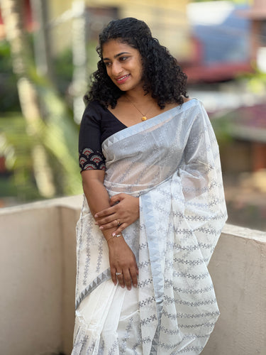 Floral Emboridery Design Supernet Kota Saree | SVF116