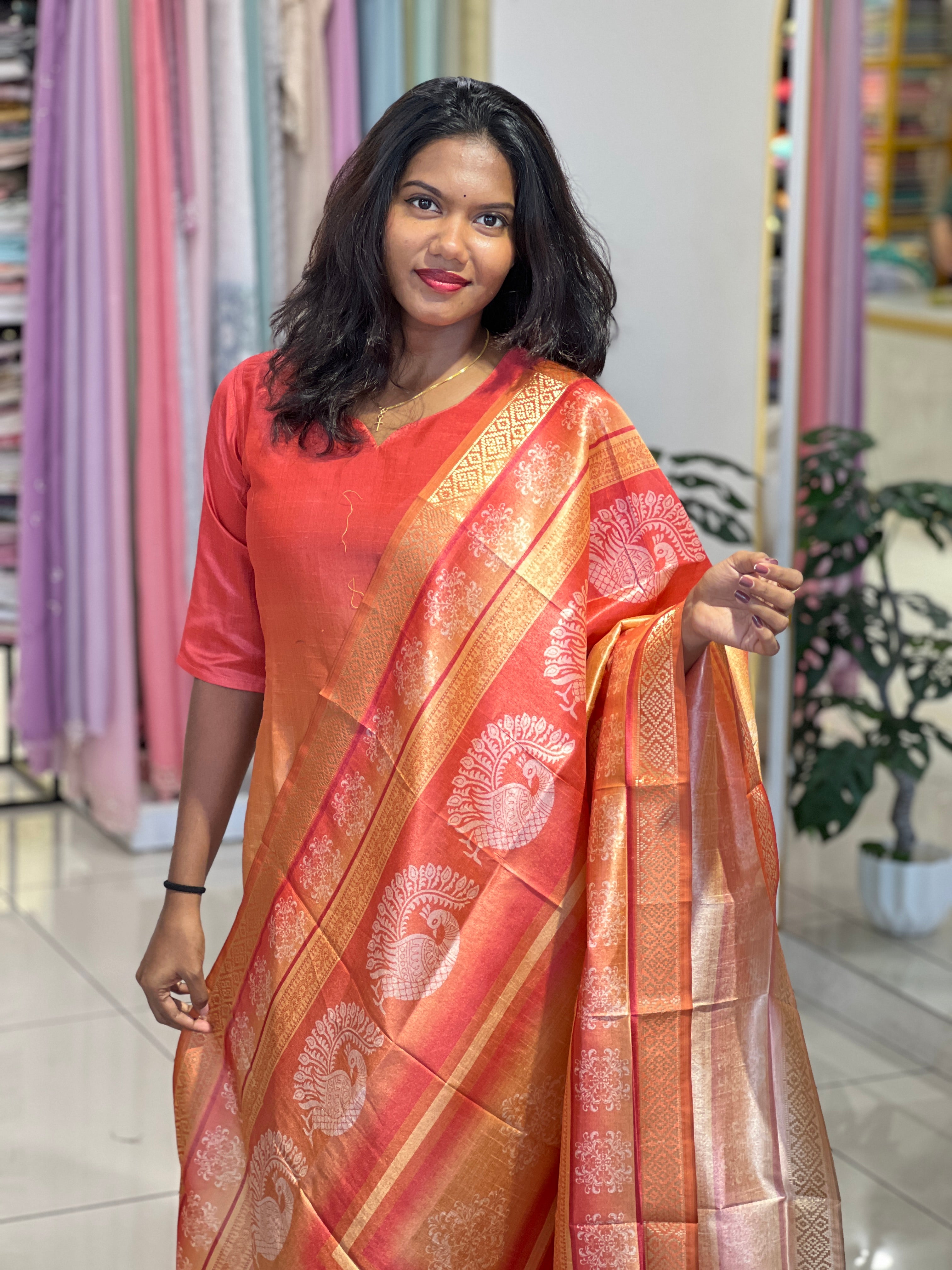 Multi Colour Digital Printed Tussar Kurta Set |SLM206