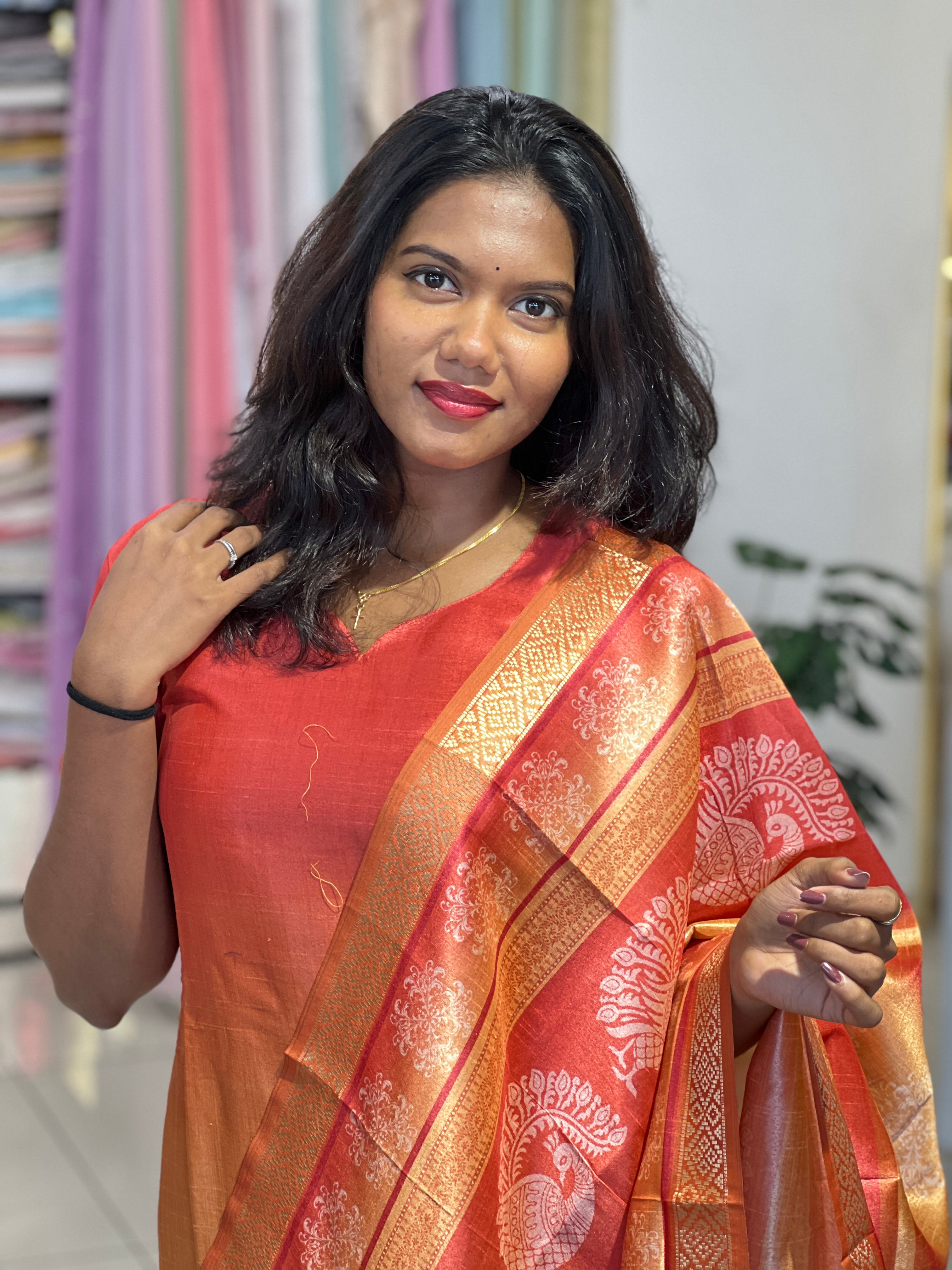 Multi Colour Digital Printed Tussar Kurta Set |SLM206