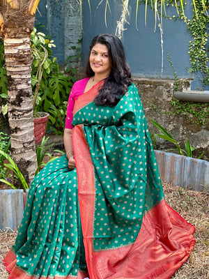 Banarasi Border & Banarasi Buta Design Muga Silk | BHH130