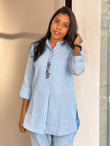 Stripe Patterned Cotton Cord Set | YOC133