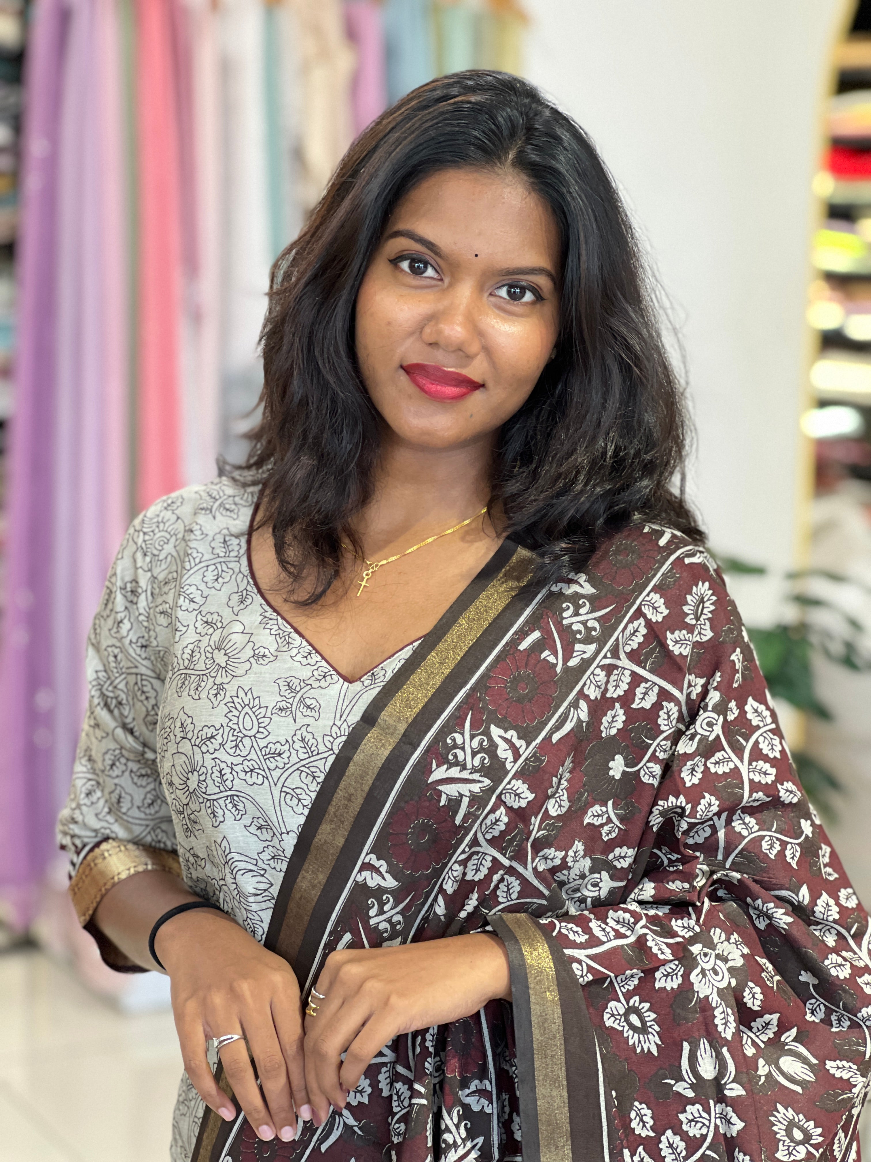 Screen Printed Semi Tussar Kurta Set |SLM186