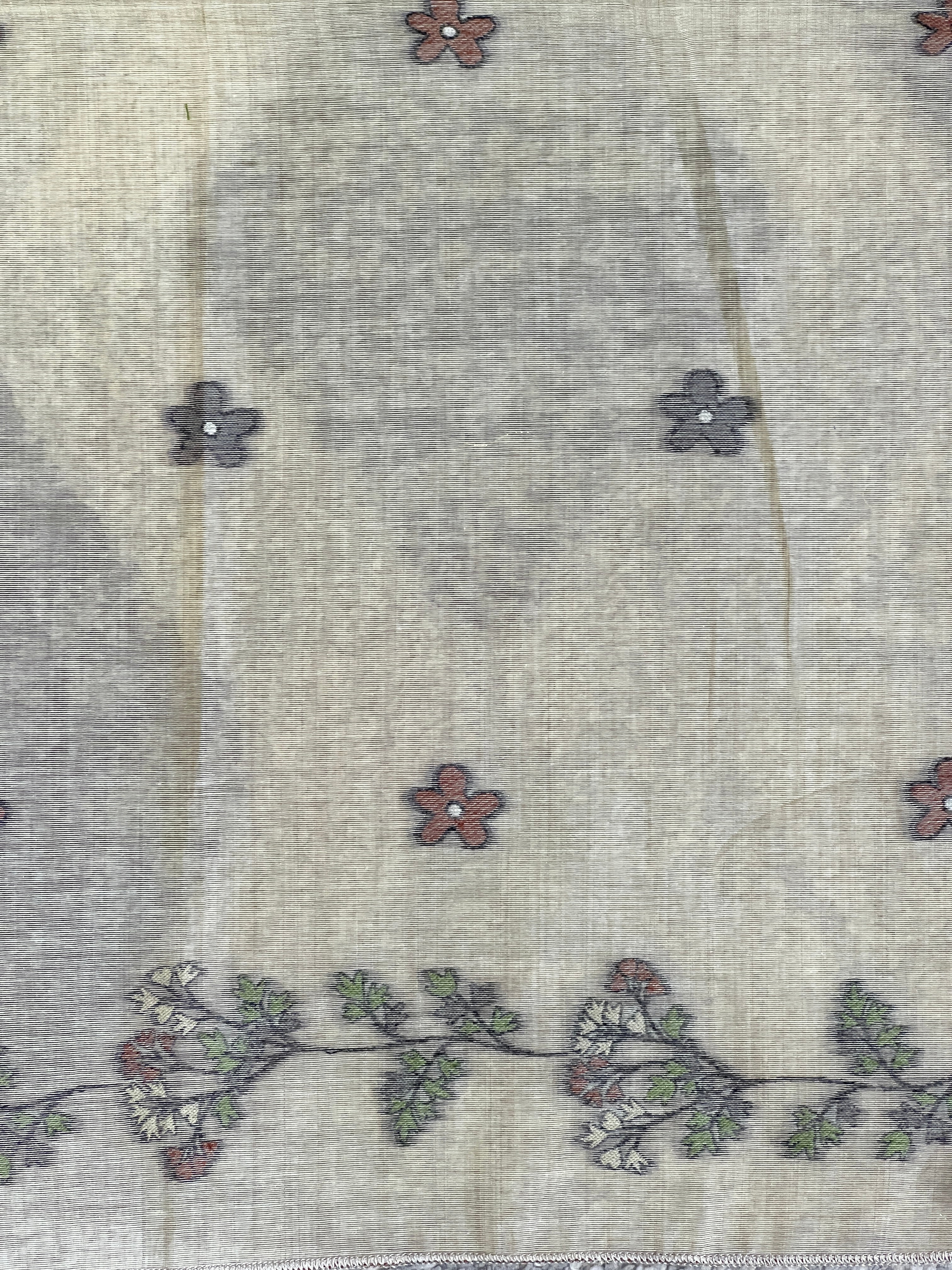 Multi-Color Floral Detailed Chanderi Saree | AYT102