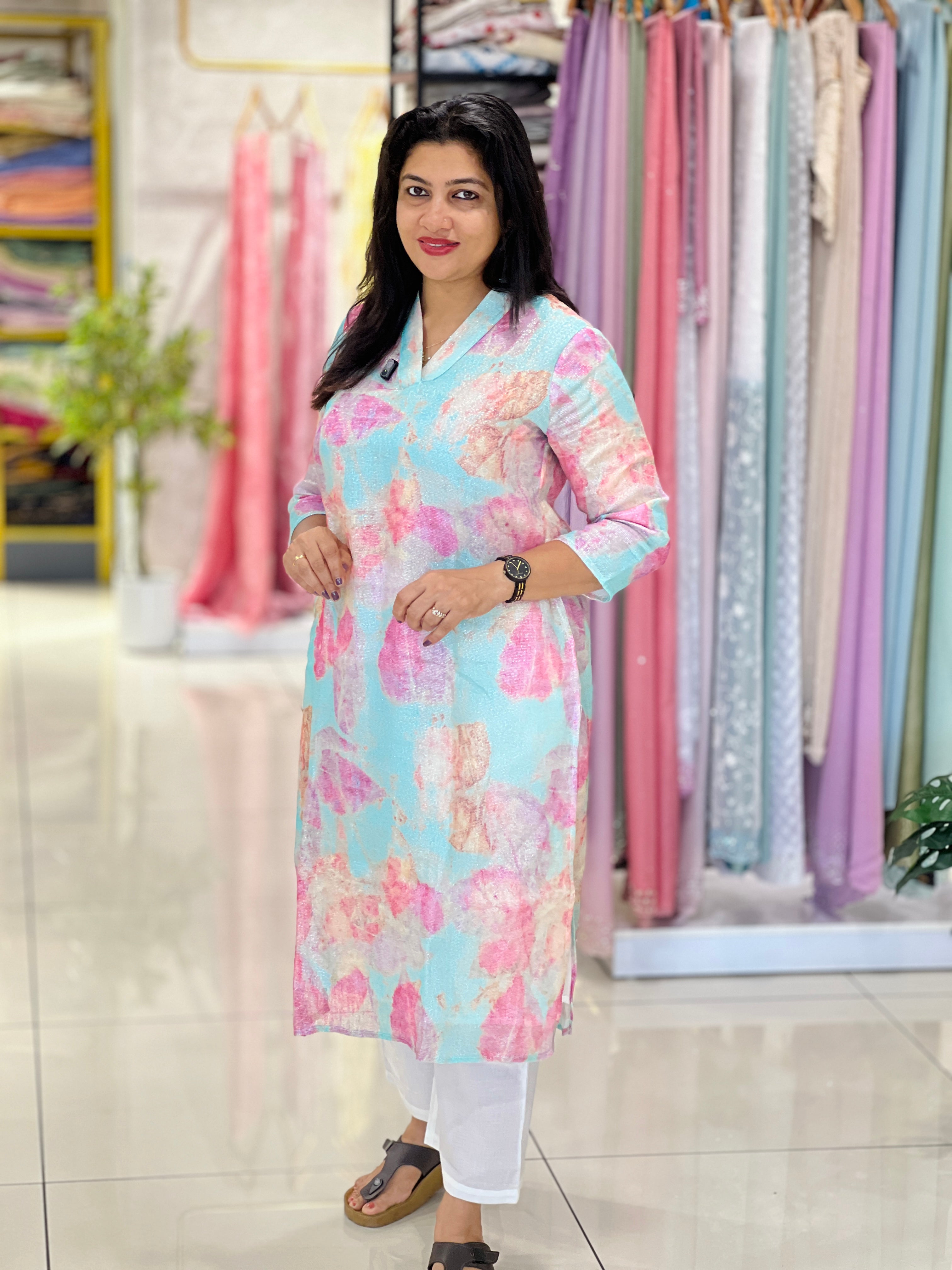 Digital Printed Linen Kurta Set | RAG102