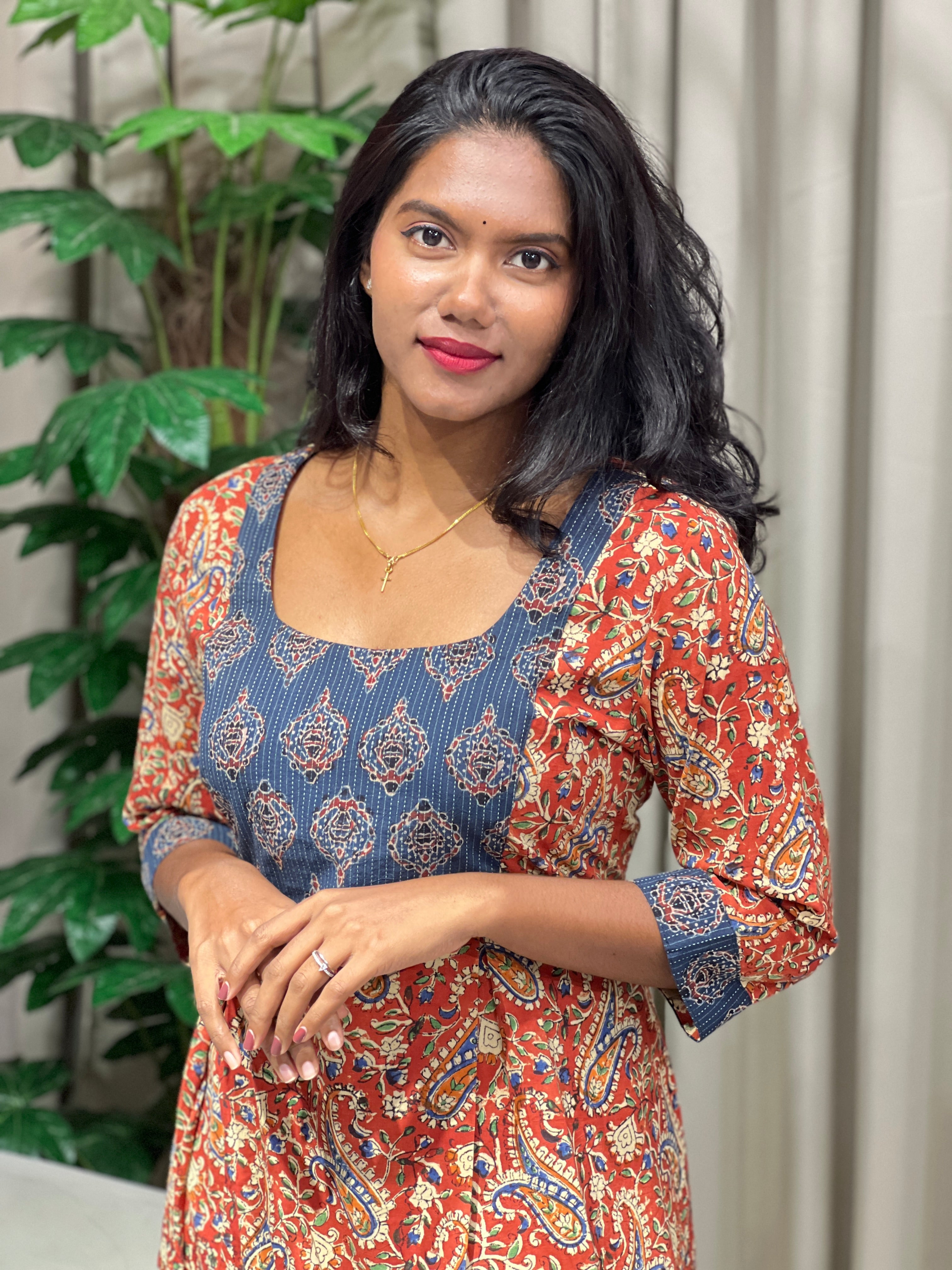 Ajrakh Inspired Print Cotton Kurta | DNT788