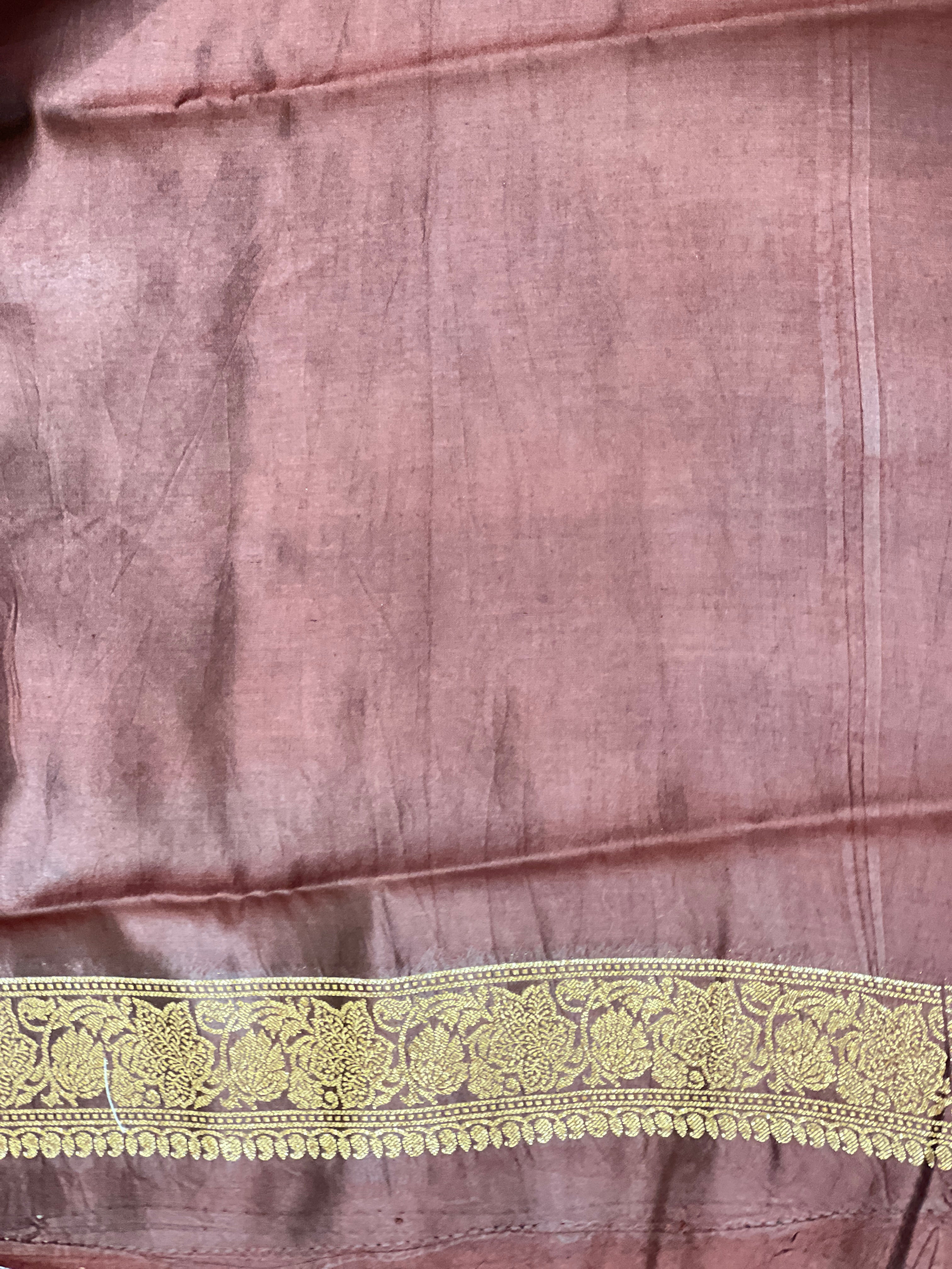 Kathan Woven Pattern Raw Silk Saree | GA138