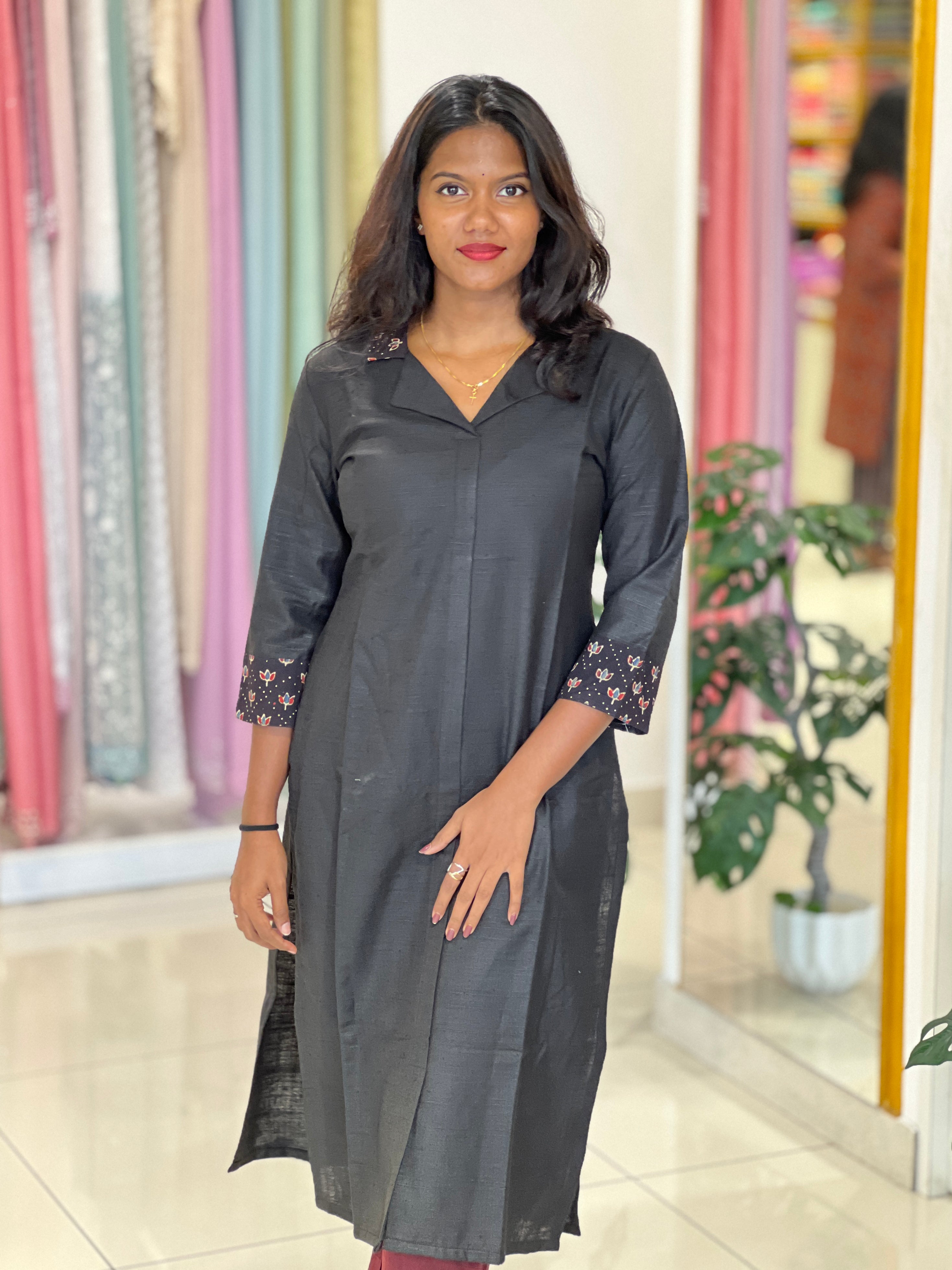 Solid Raw Cotton Kurta |DNT1171