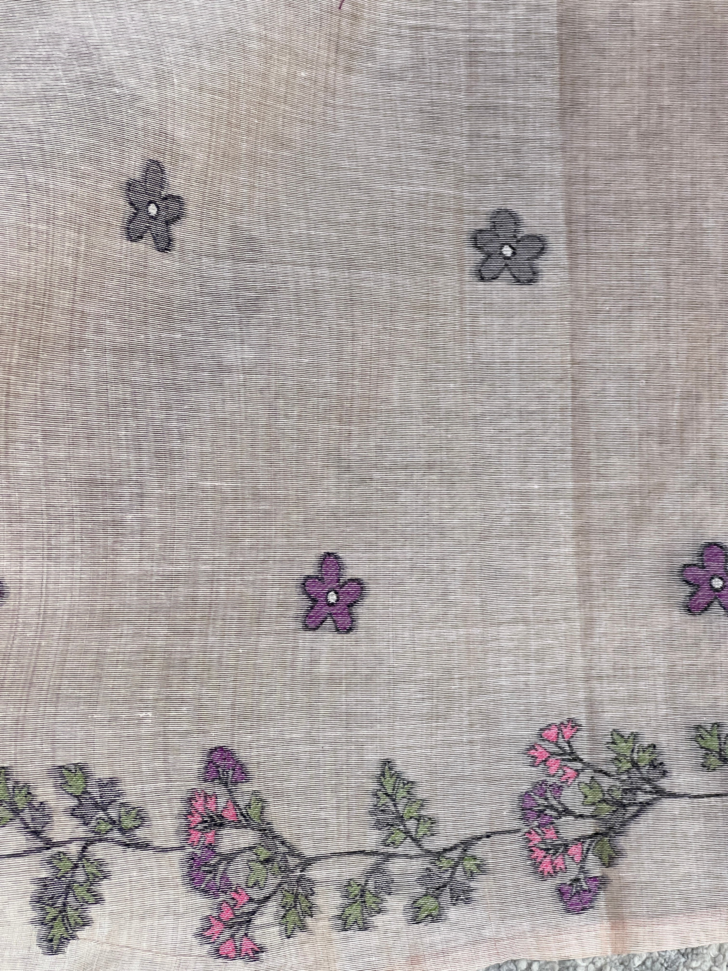 Multi-Color Floral Detailed Chanderi Saree | AYT101