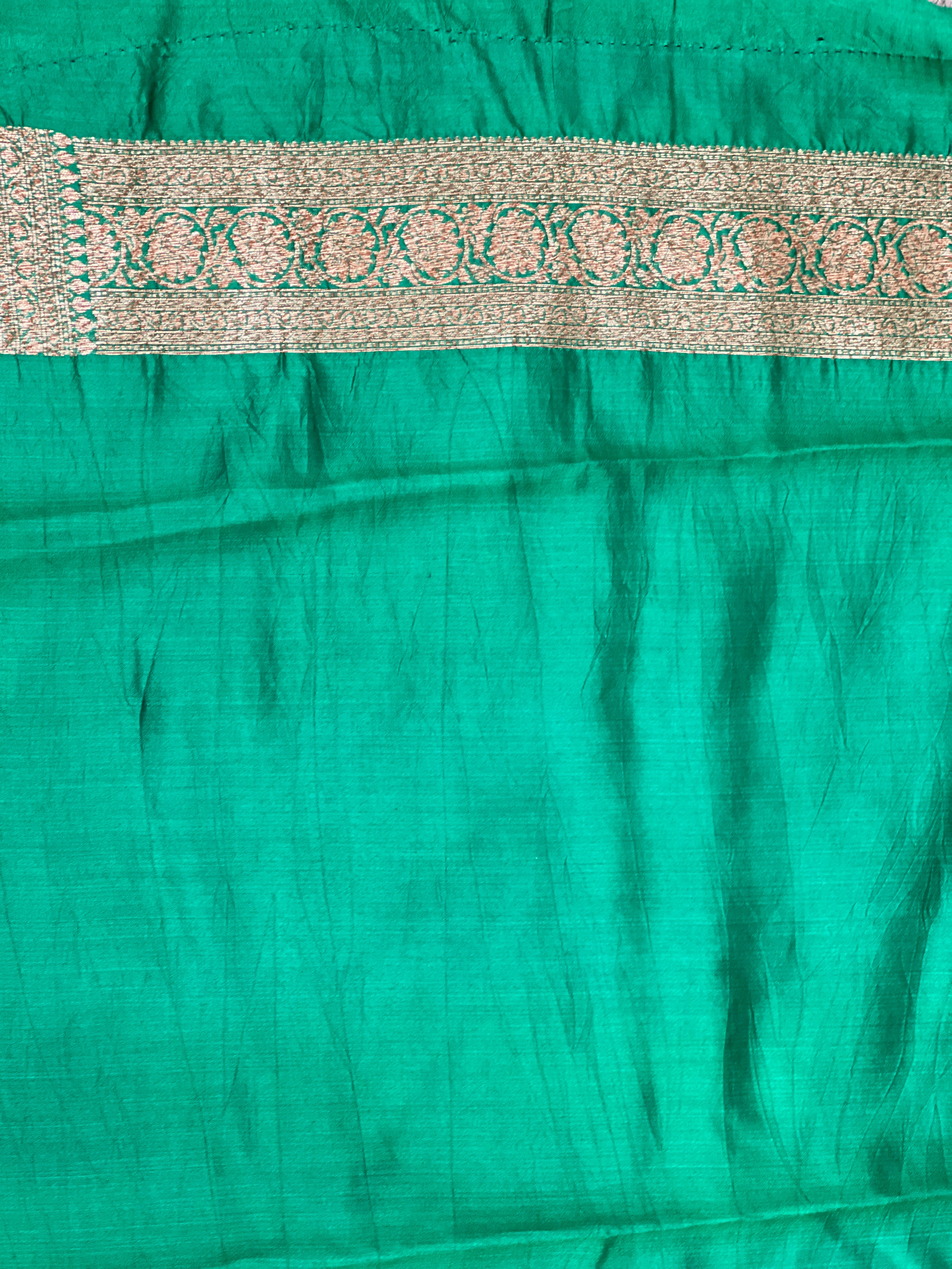 Stripe Pattern Raw Silk Saree | GA131
