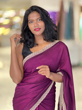 Embroidery Border Pattern Vichitra Silk Saree | RP488
