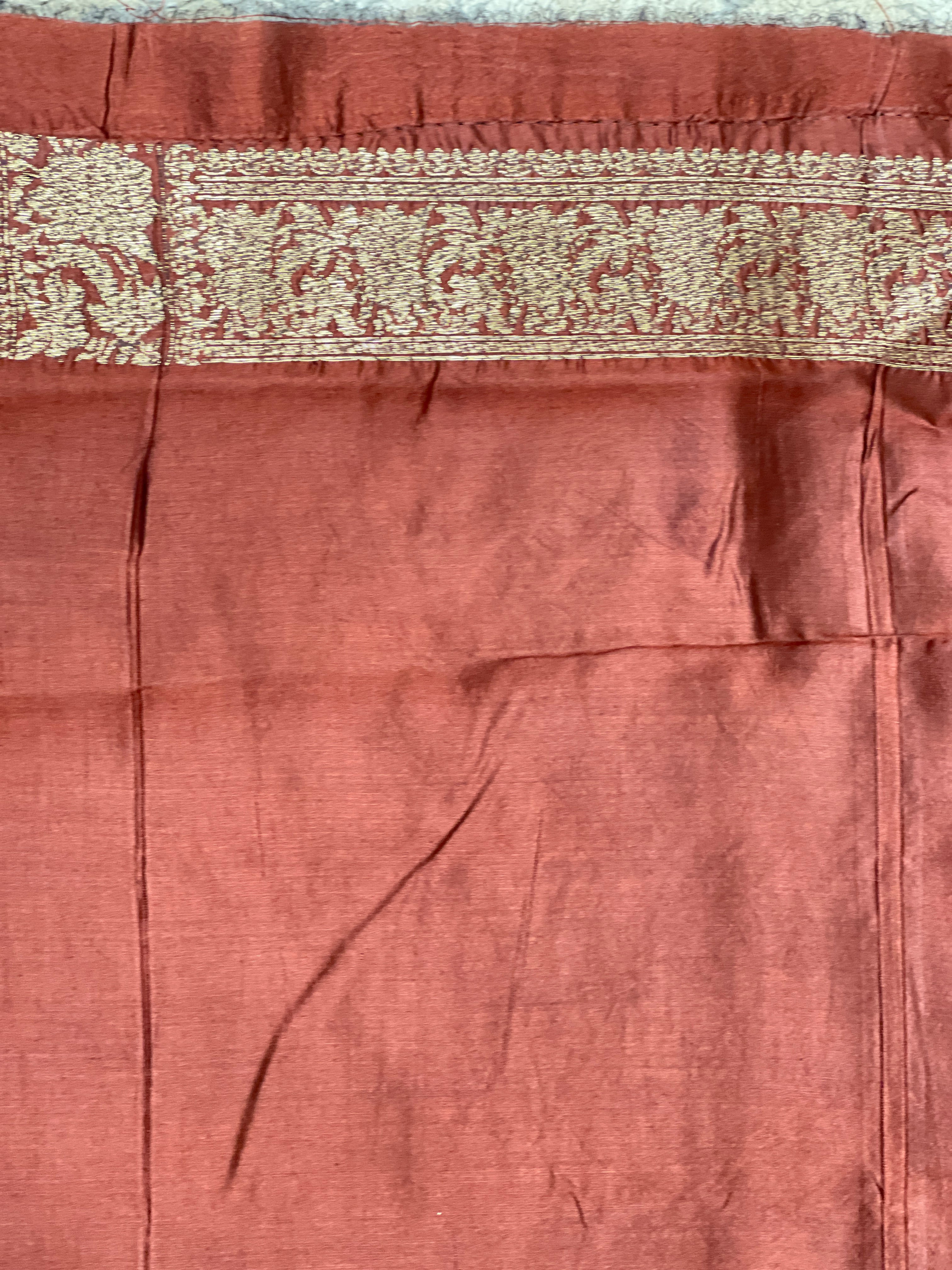 Kathan Woven Pattern Raw Silk Saree | GA130