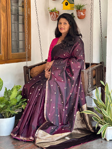 Banarasi Buta Weaving Satin Finish Silk Saree | BHH142