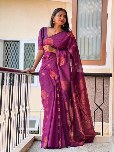 Traditional Motif  Semi Silk Saree | KRK374