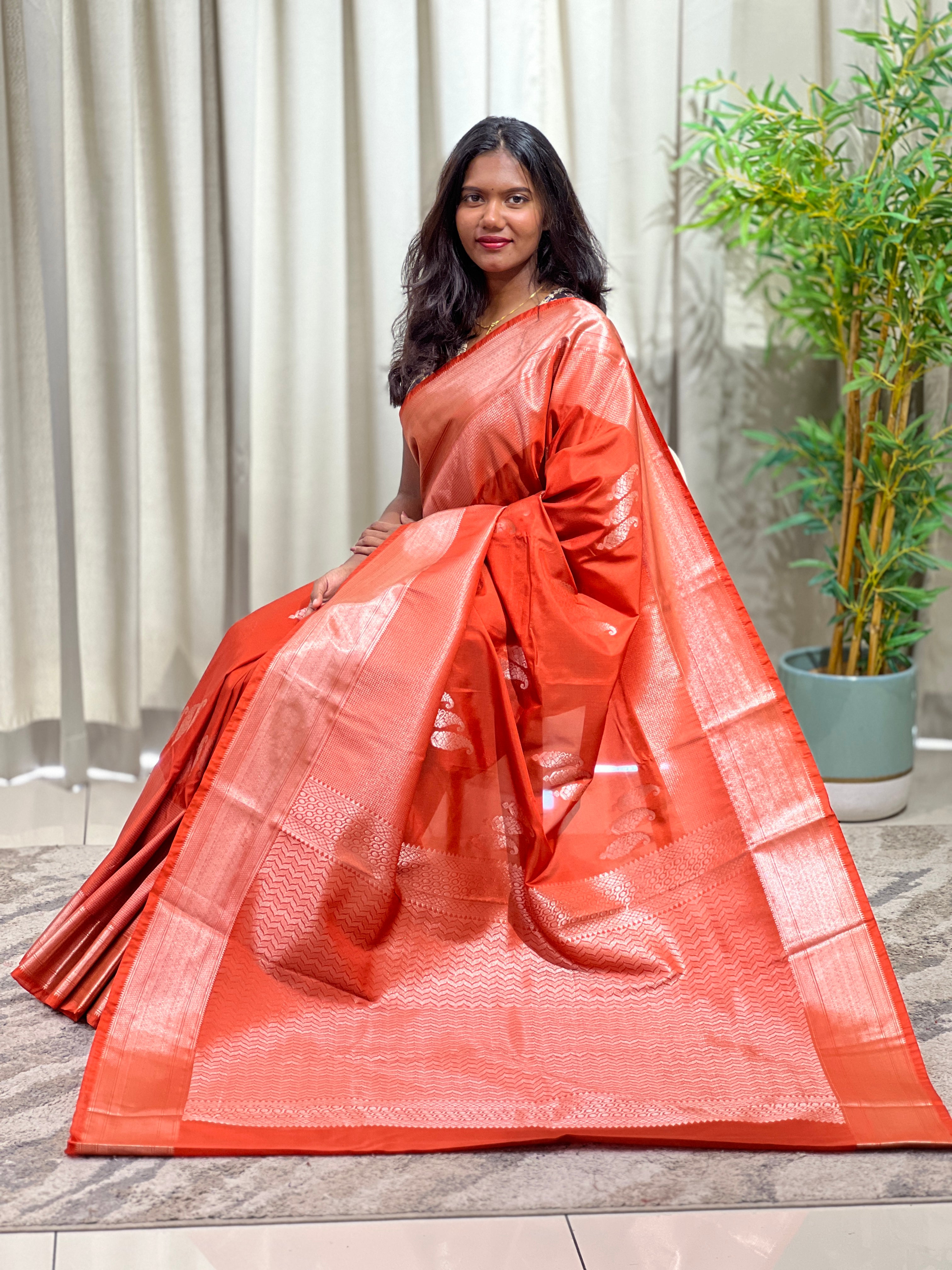 Paisley Pattern Soft Silk Saree | RVS327