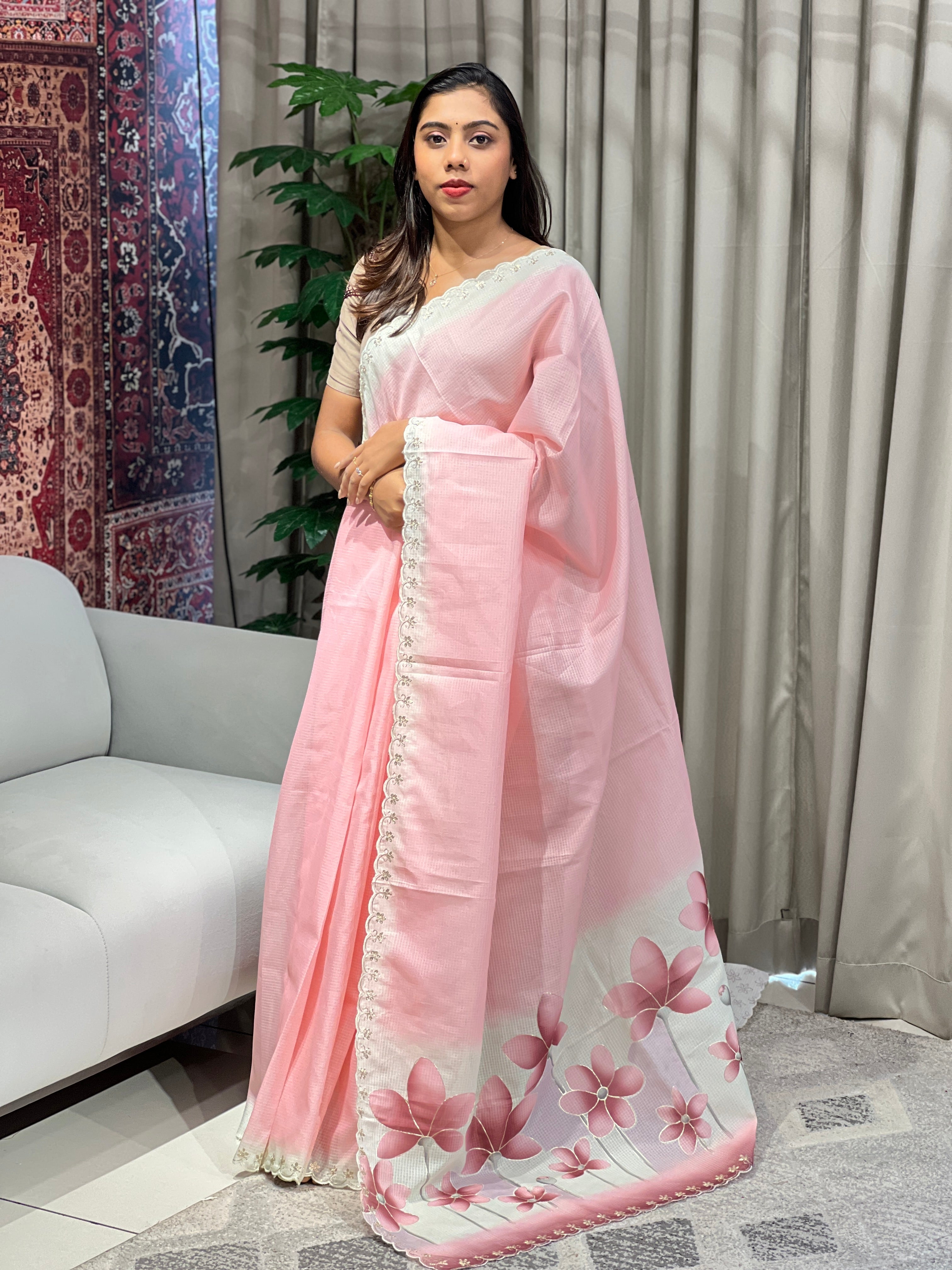 Floral Digital Printed Kota Saree | BLD1823