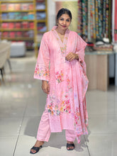 Floral Digital Print With Schiffli Patterned Cotton Kurta Set | FW301